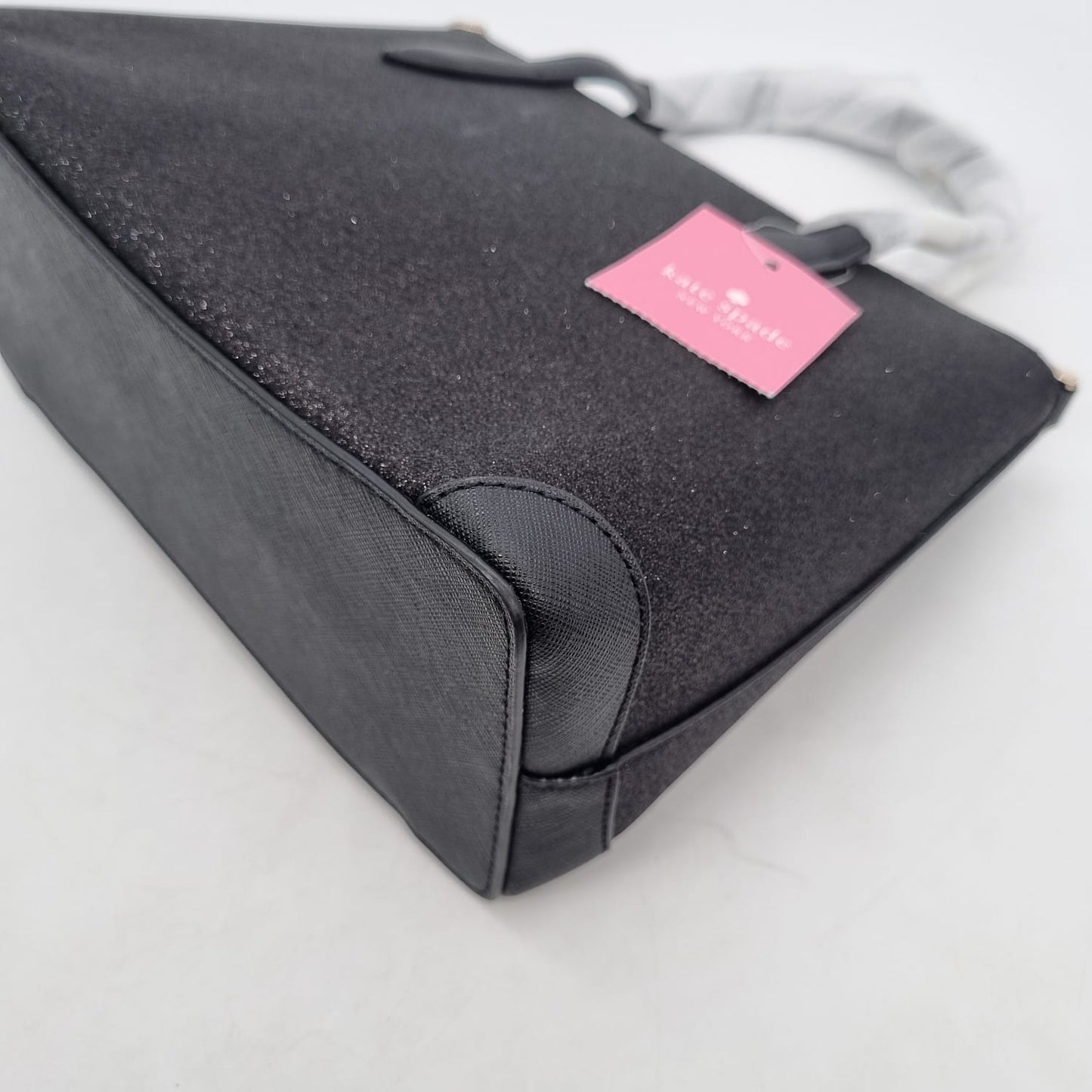 Kate Spade Satchel Glitter Fabric Shoulder Bag Black Size 24x1019
