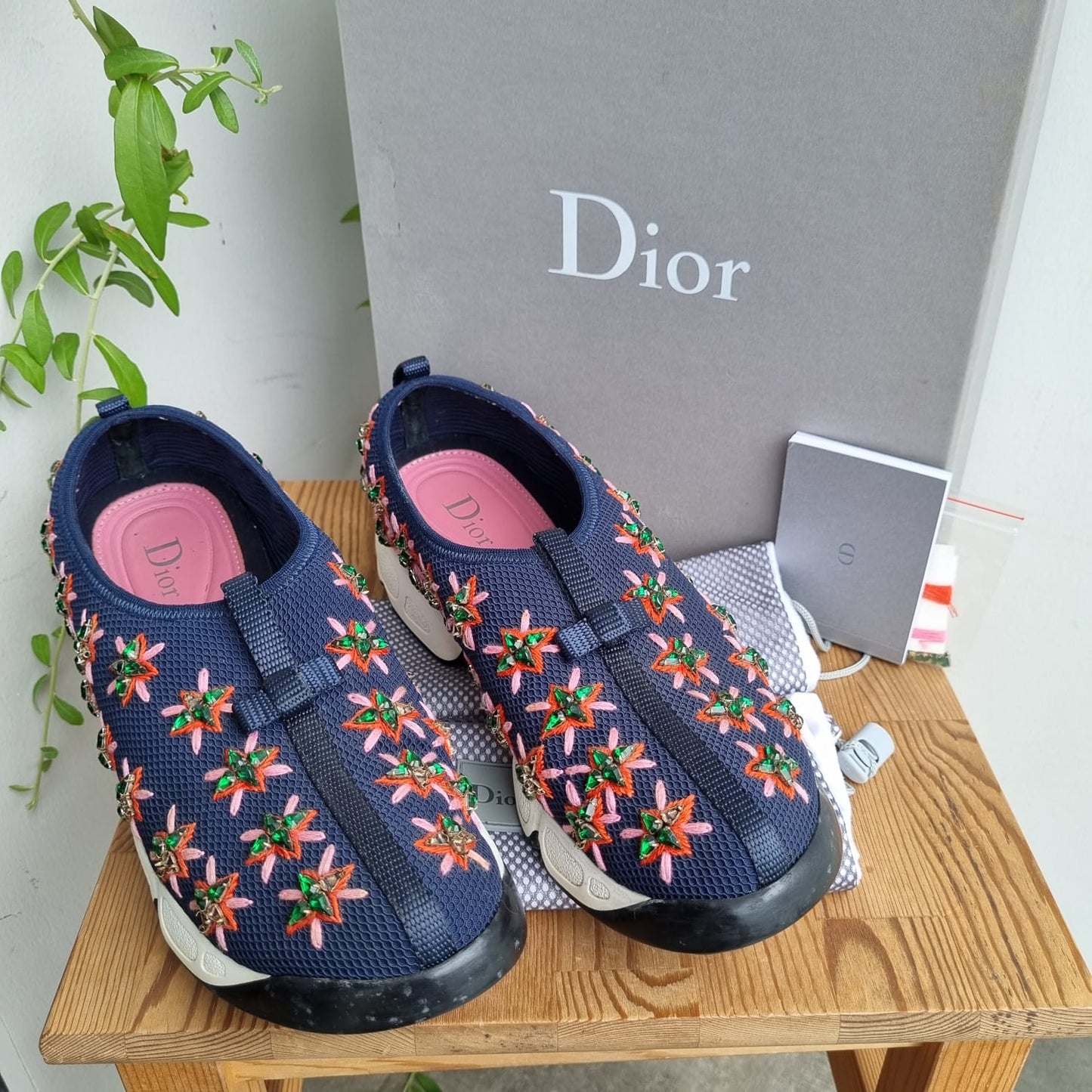 Dior Fusion Flower Blue And Rose Size 38,5/25 Cm