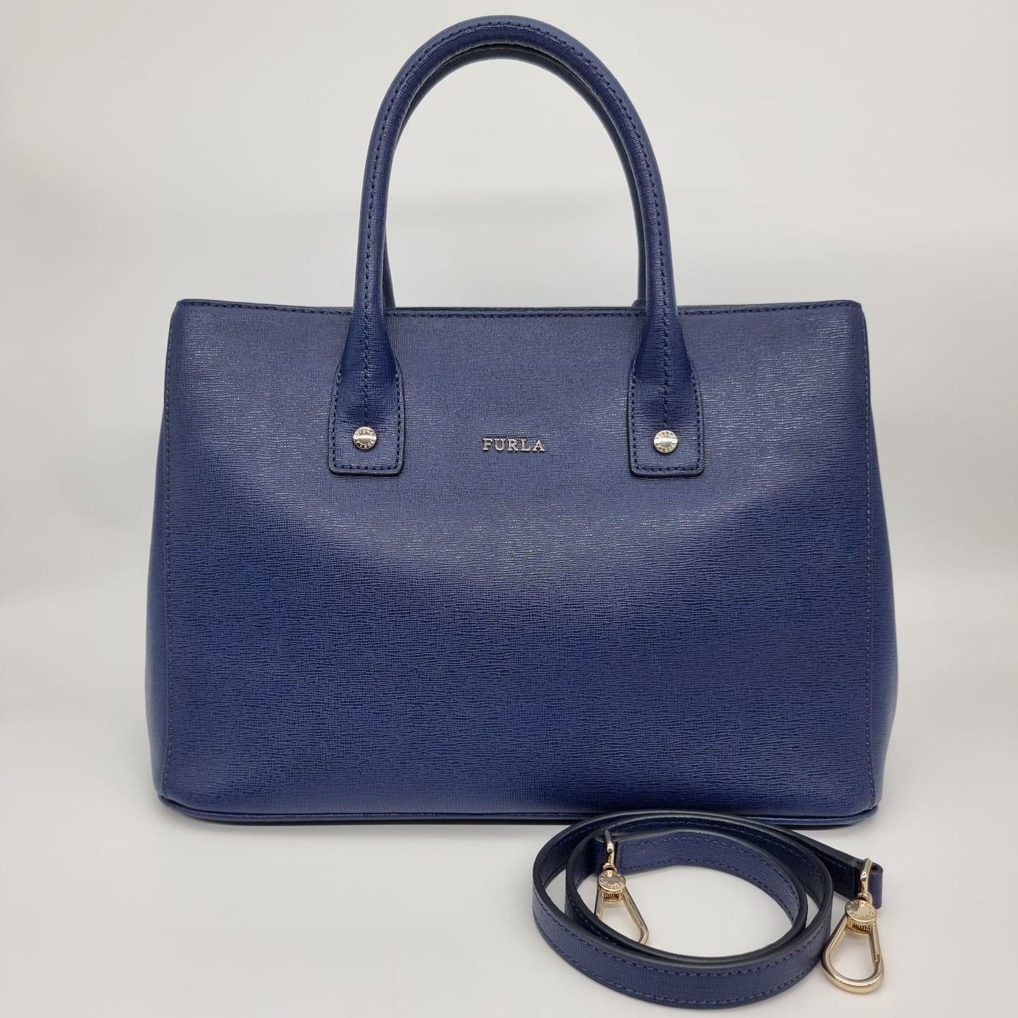 Furla Hand Bag Blue Size 32x15x22