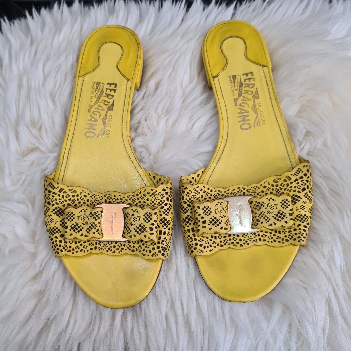 Salvatore Ferragamo Sandal Yellow Size 8/25