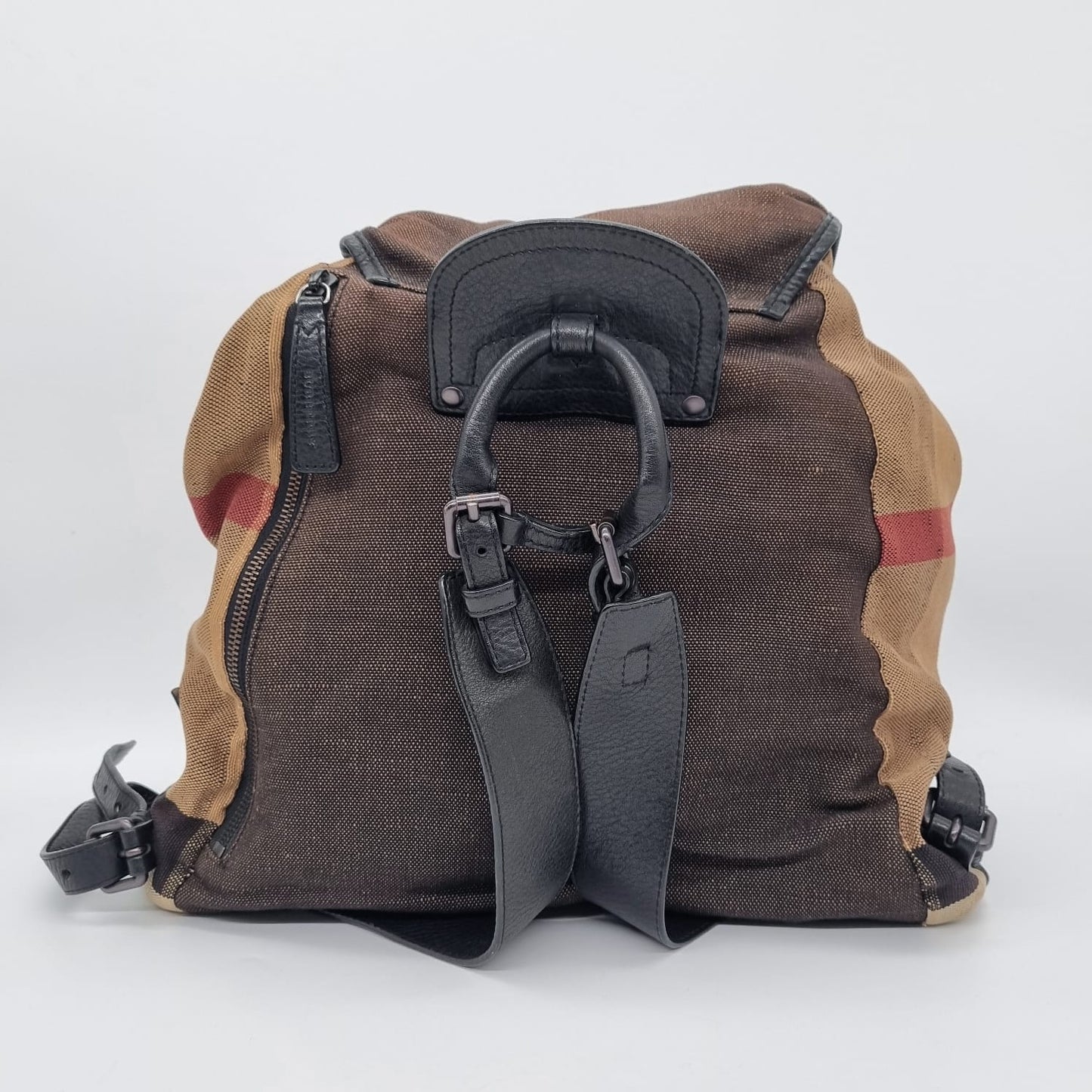Burberry Backpack Canvas Brown Size 38x14x36