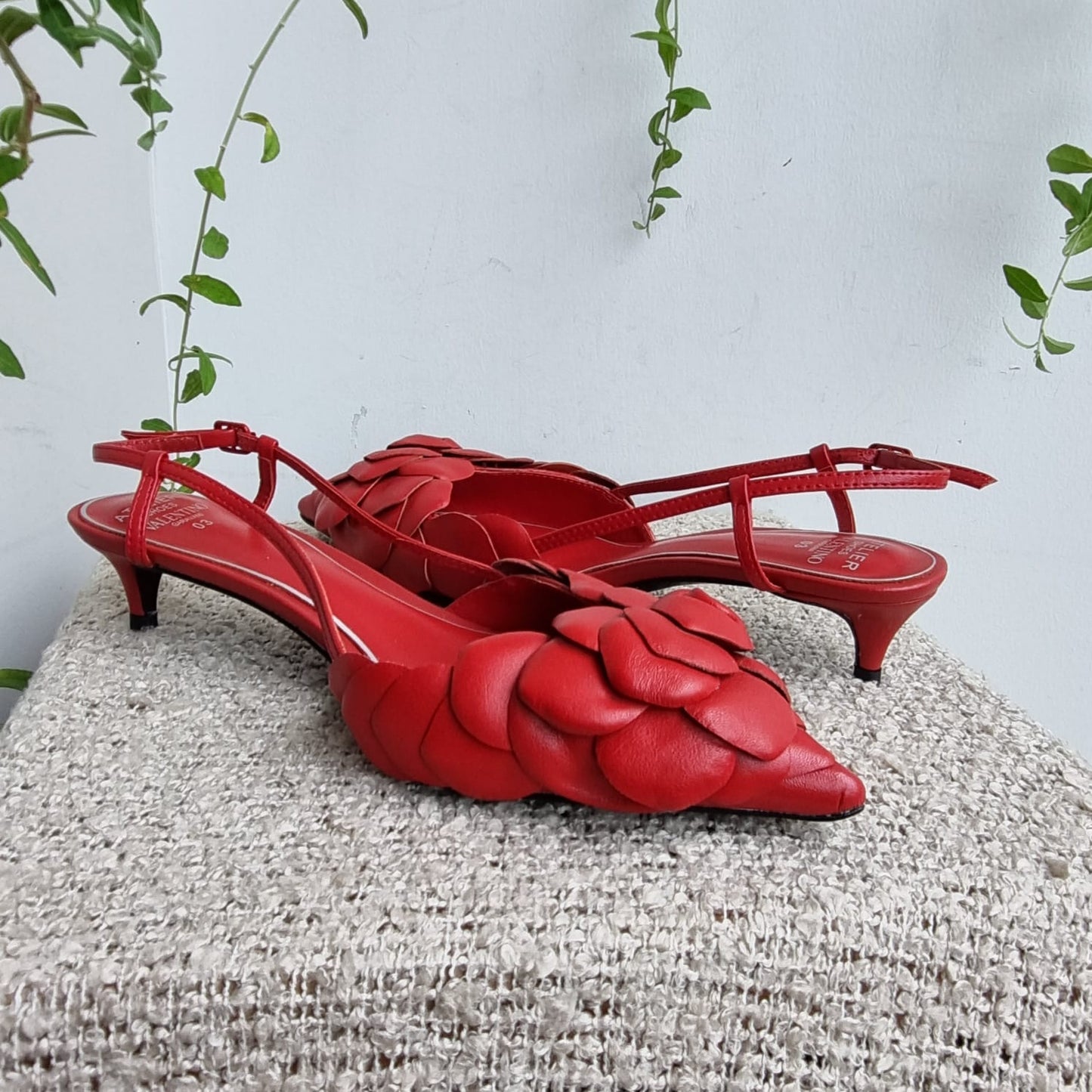 Valentino Garavani Atelier Rose Edition Heels Red Size 40/27 Dari Ujung