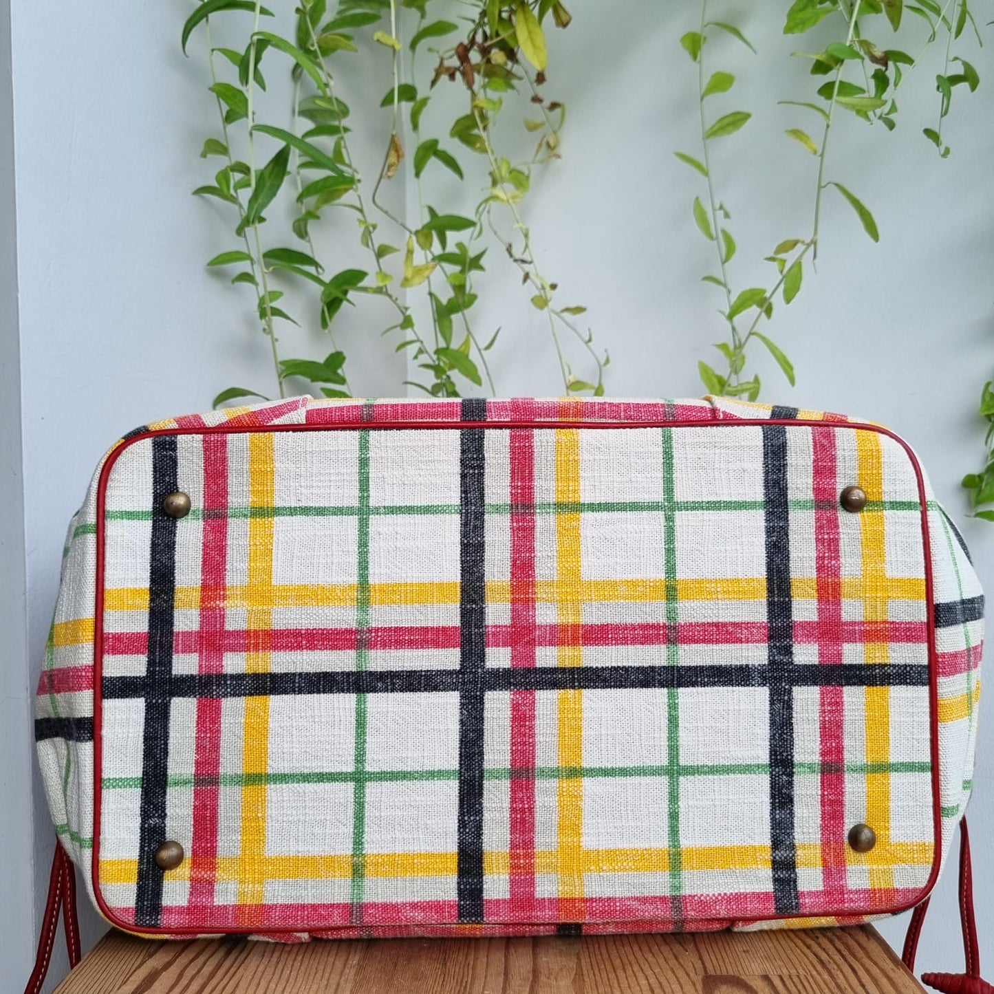 Burberry Canvas Nova Check Large Tote Multicolor Size 34x20x30