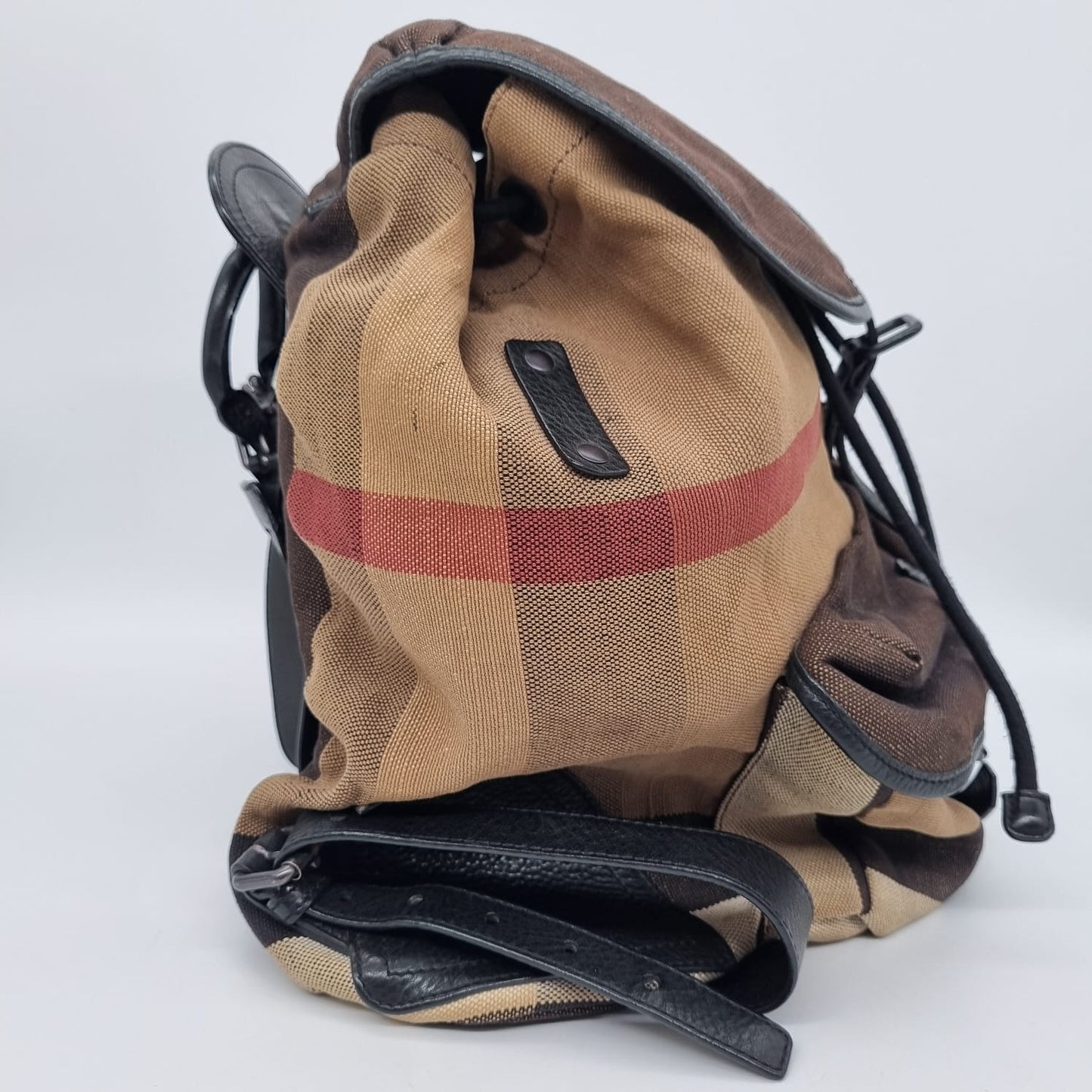 Burberry Backpack Canvas Brown Size 38x14x36