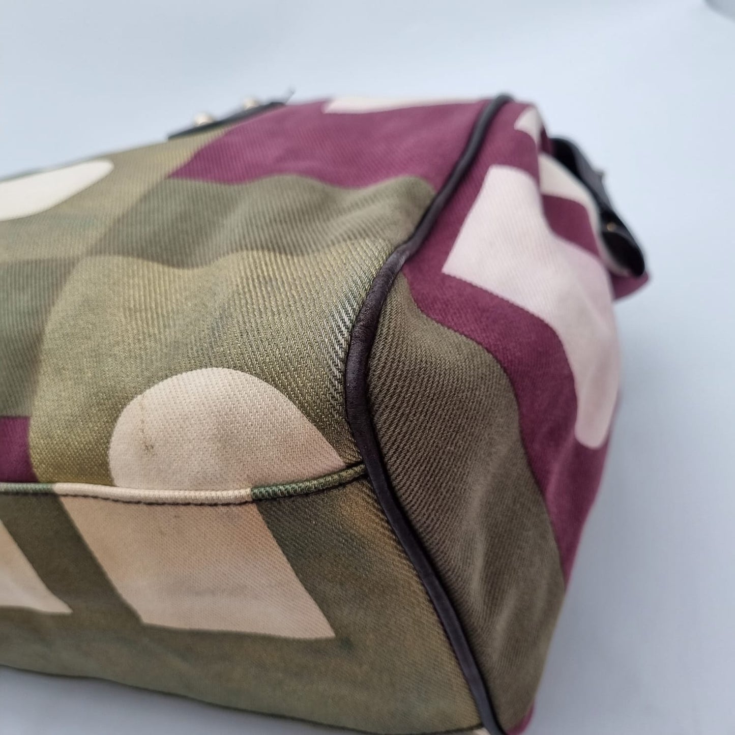 Bally Canvas Shoulder Bag Multicolor Size 35x11x27