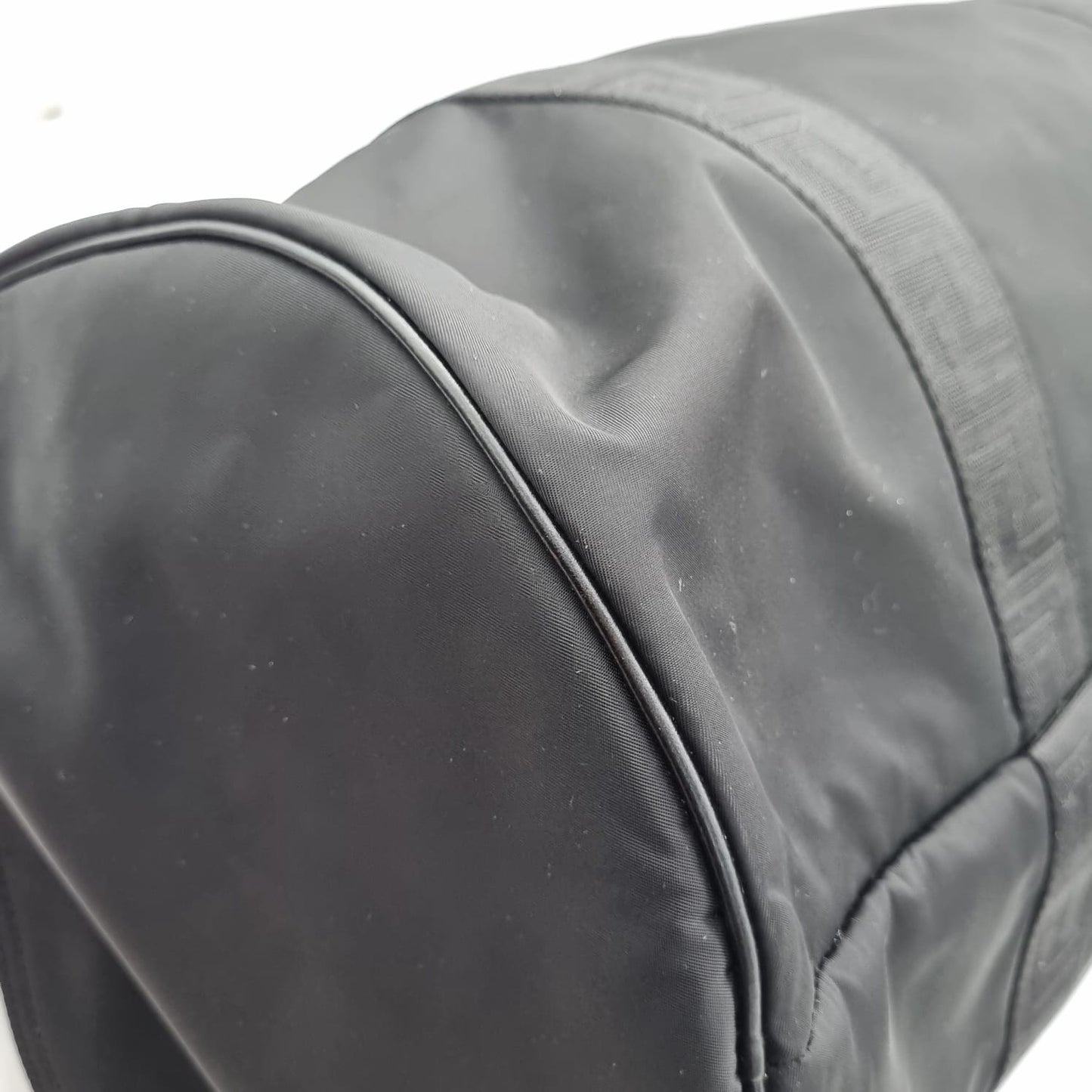 Versace Duffle Bag Nylon BLack New Size 46x27x2