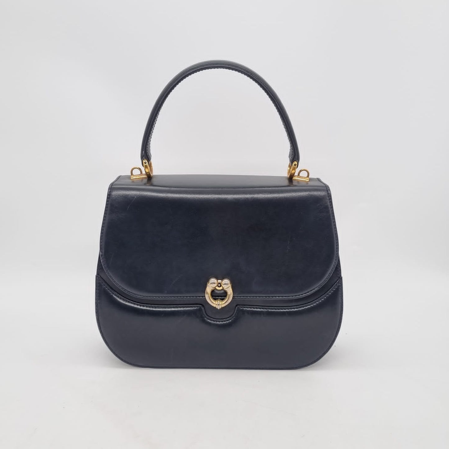 Gucci Vintage Shoulder Bag Black Size 21x28x18