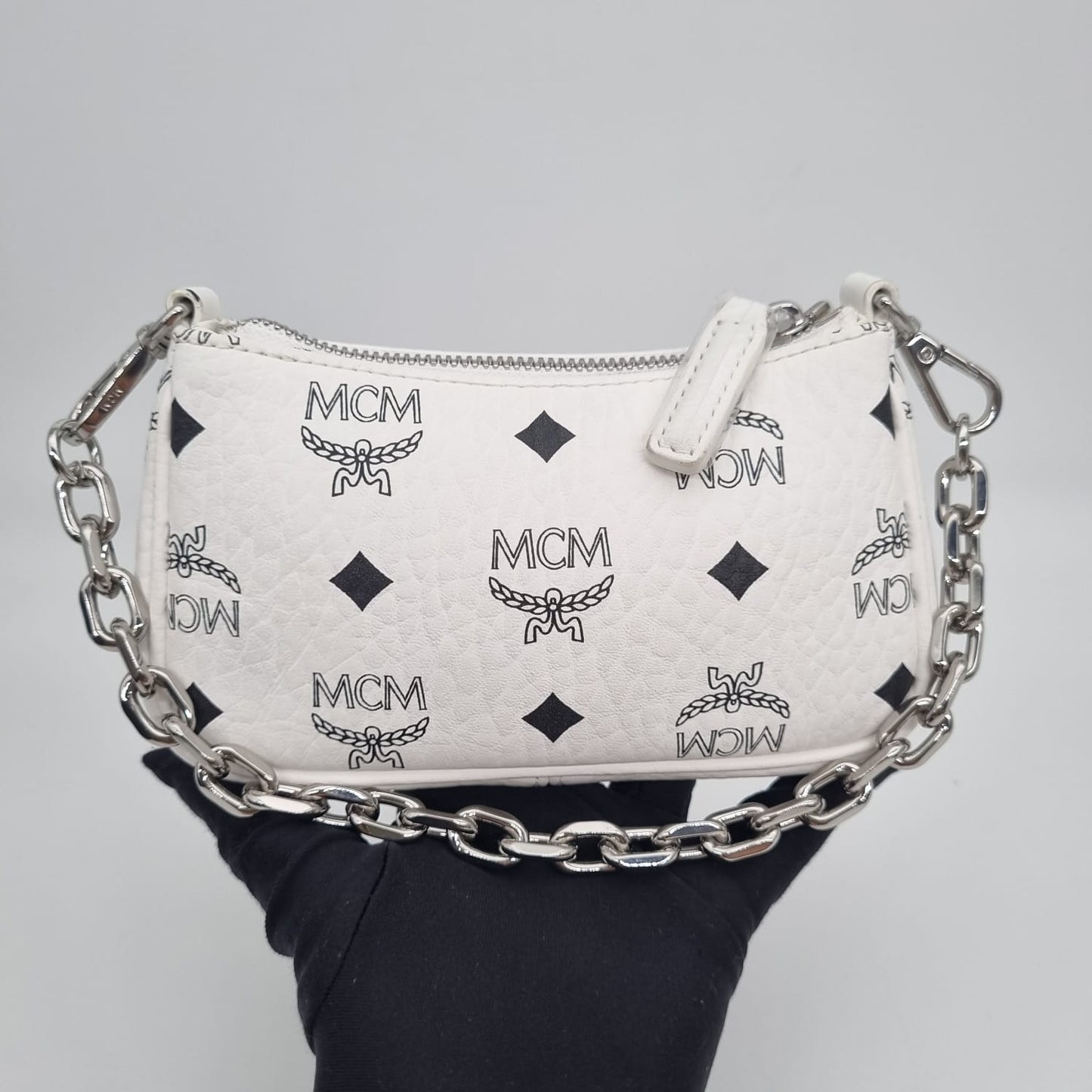 MCM Small Crossbody Pouch Trio Visetos Multi Size 21x5x15