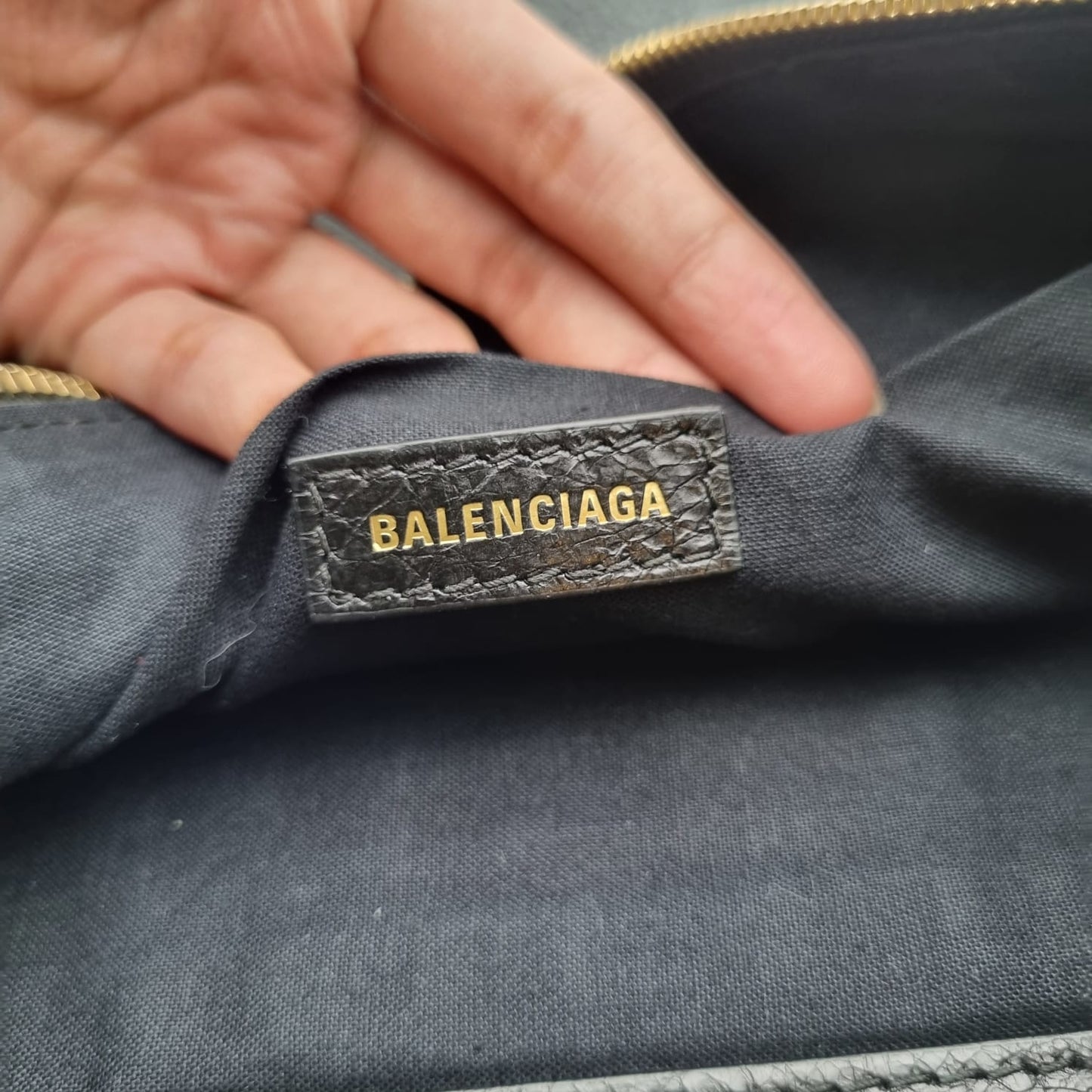 Balenciaga Classic Clutch Agneu Black GHW #V 2020 Size 34x24