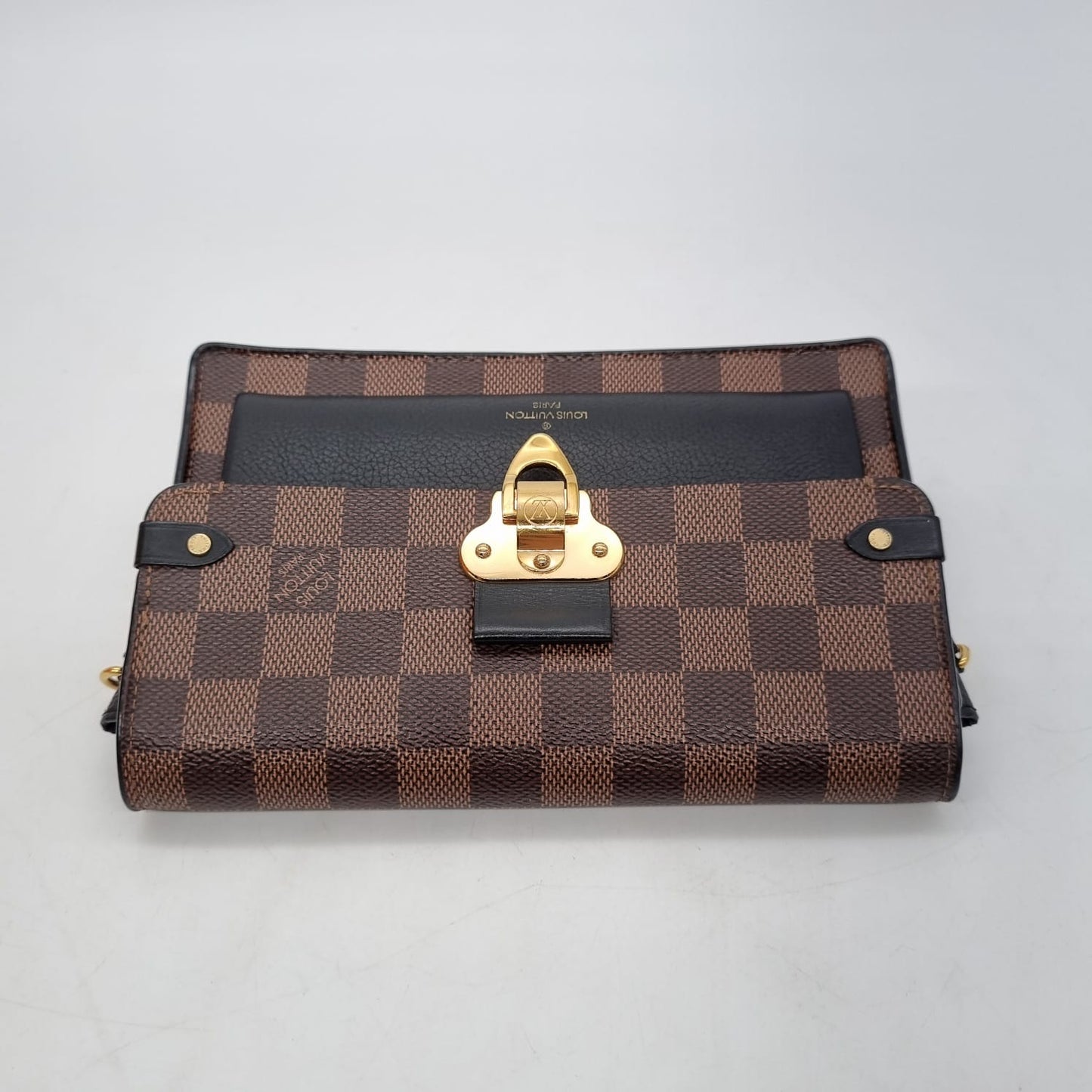 Louis Vuitton Vavin Damier Ebene Chain Wallet 2021 Size 16x4x13