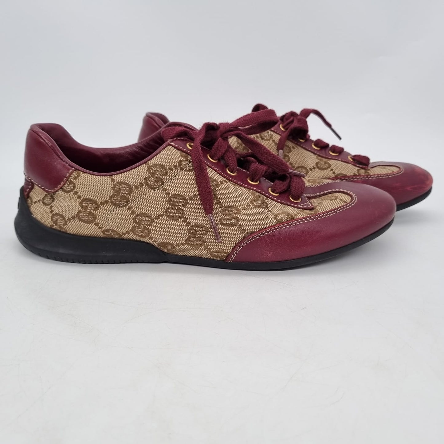 Gucci Sneakers GG Burgundy Size 35/24