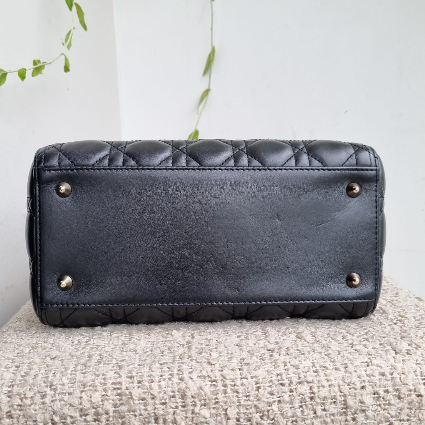 Dior Lady Dior Medium Black LGHW 2020 Size 24x10x21