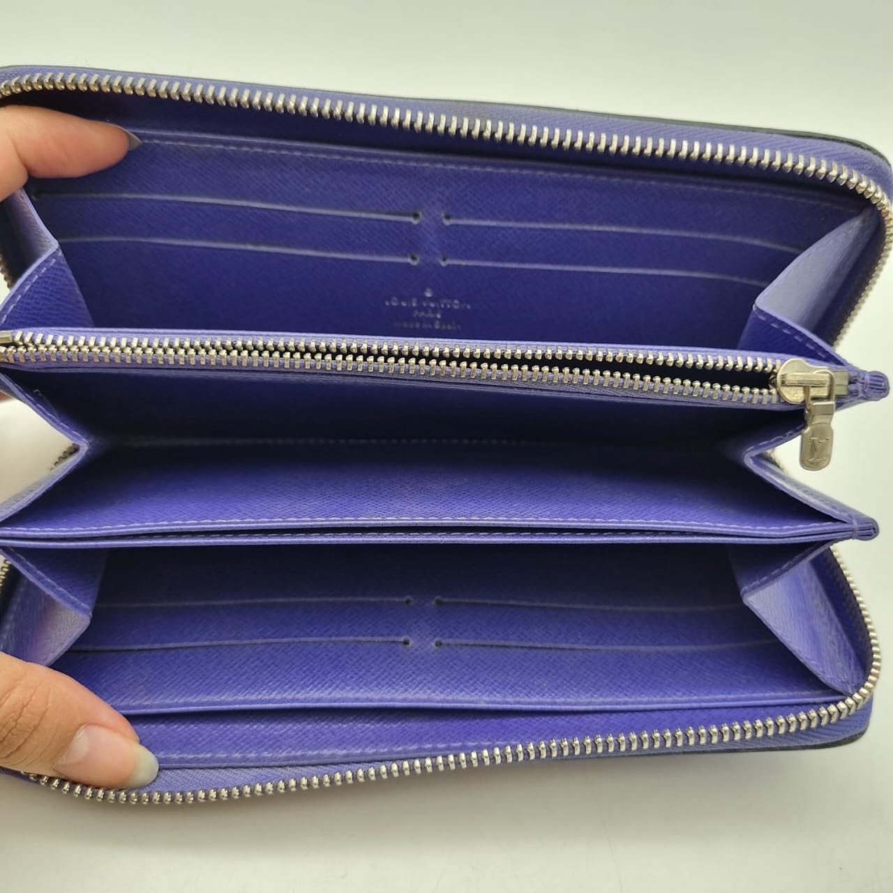 Louis Vuitton Zippy Wallet Blue 2011 Size 19x10