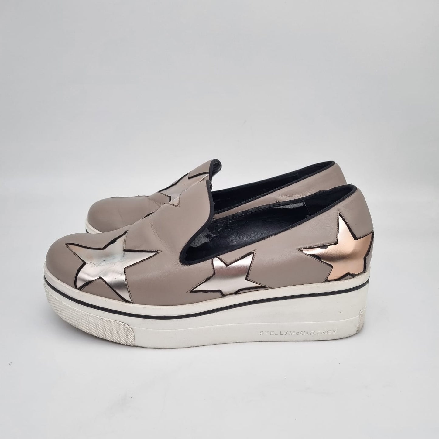 Stella McCartney Faux Leather Binx Star Platfrom Slip Size 39/25