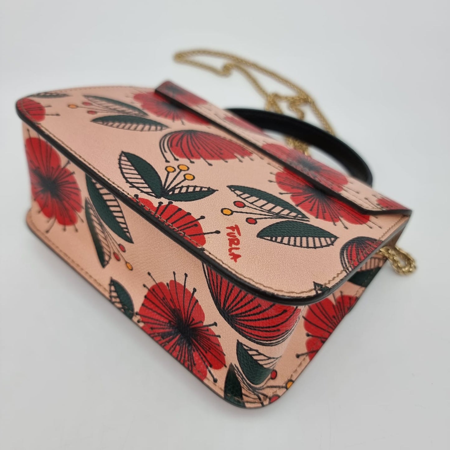 Furla Metropolis Floral Shoulder Bag Size 17x7x13