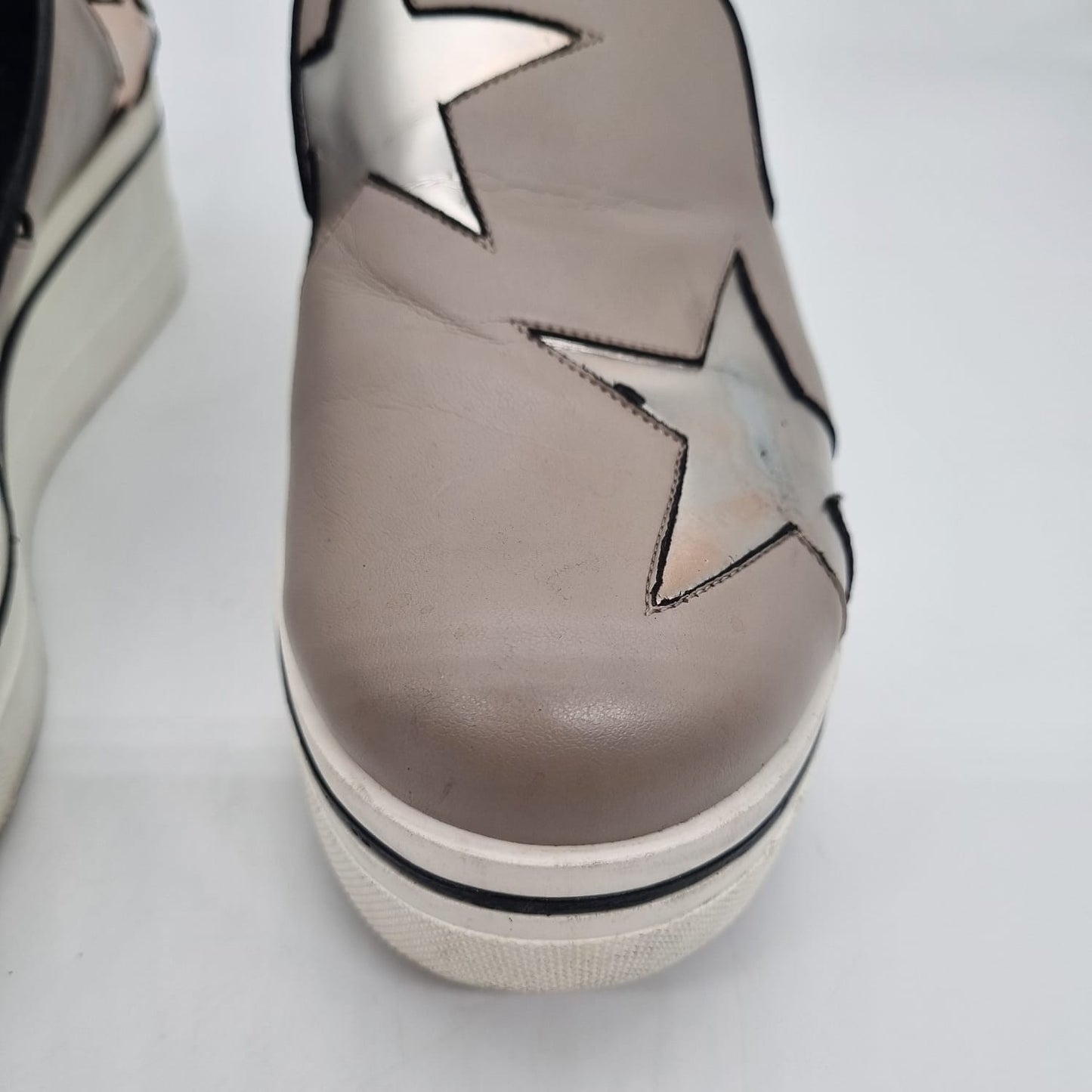 Stella McCartney Faux Leather Binx Star Platfrom Slip Size 39/25