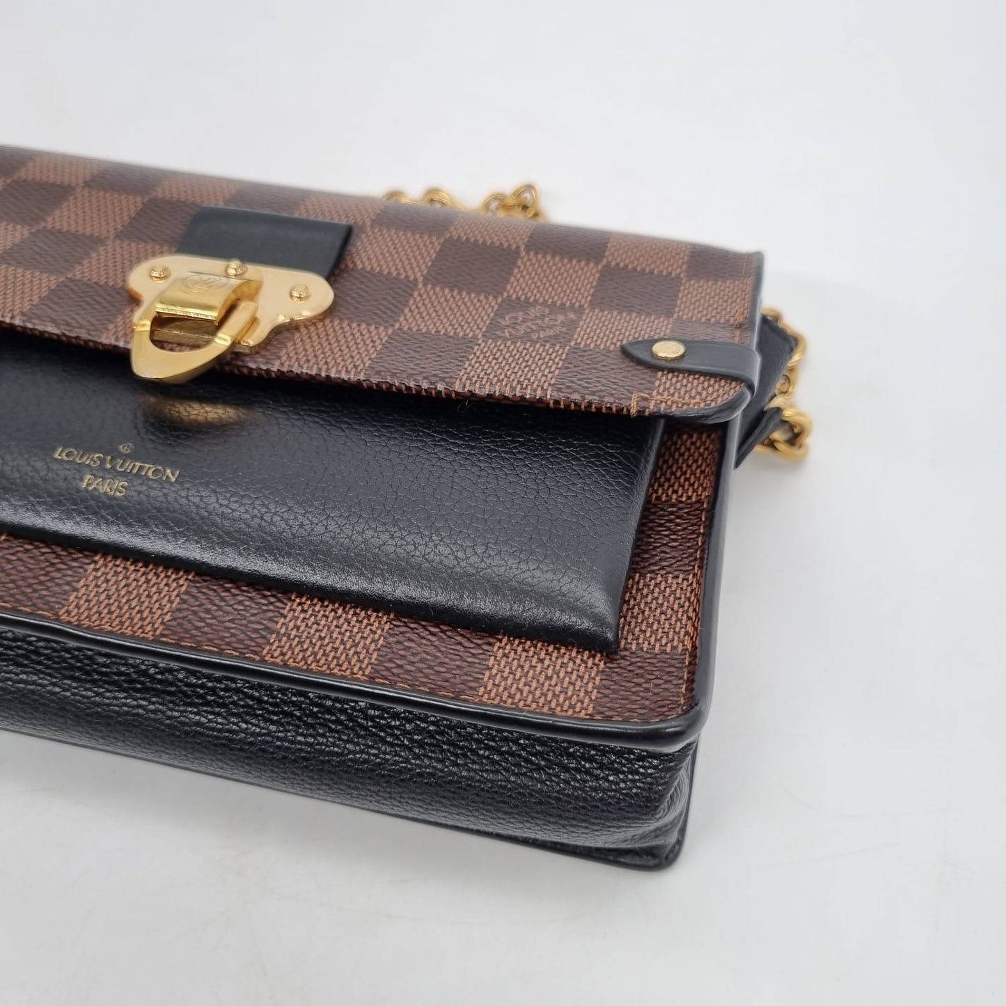 Louis Vuitton Vavin Damier Ebene Chain Wallet 2021 Size 16x4x13