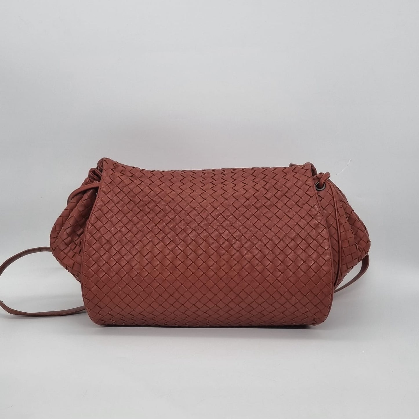 Bottega Venetta Interciatto Flap Bag Sling Bag Brick tahun 2011 size 31x10x32