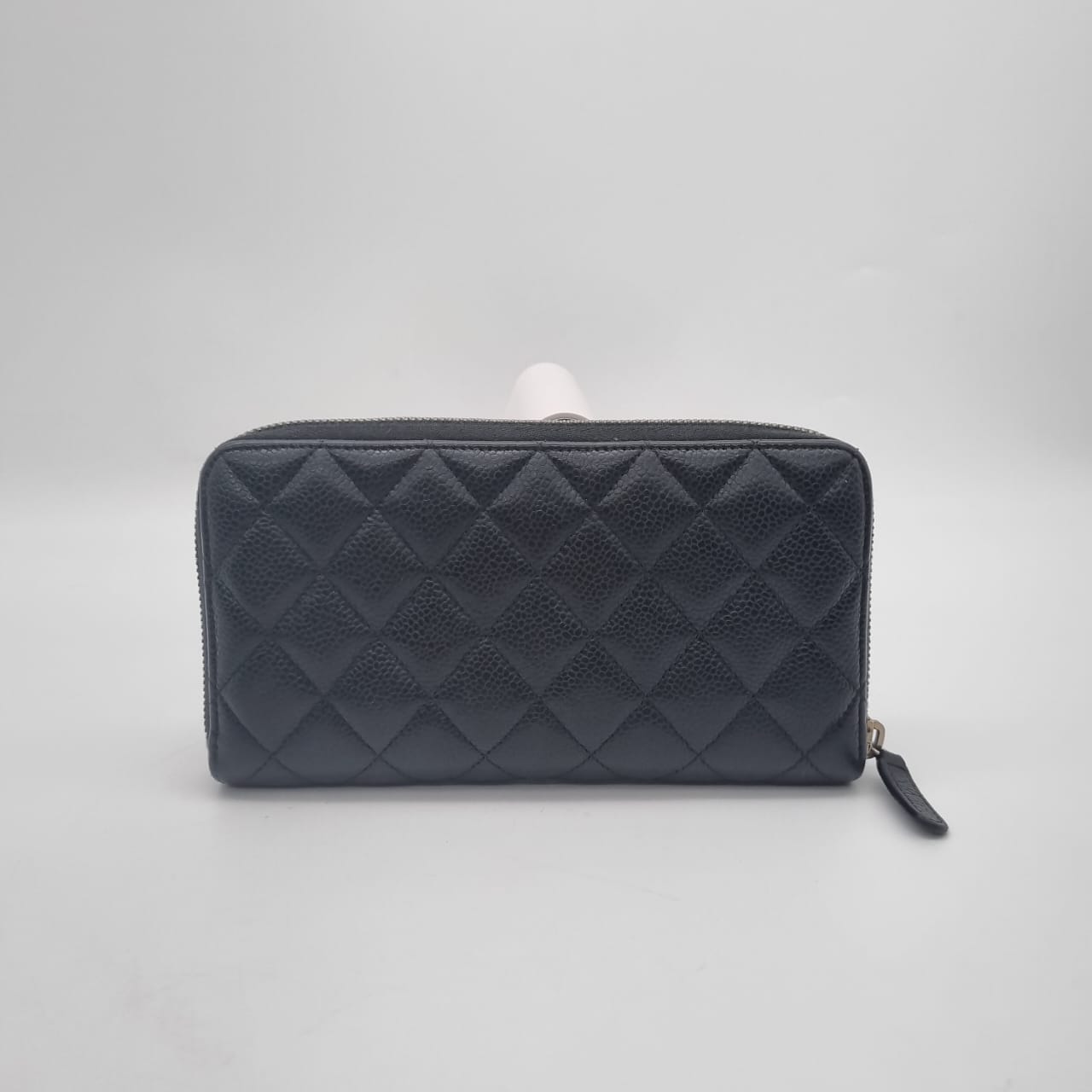 Chanel Zippy Wallet Black Caviar SHW #22 Size 20x12