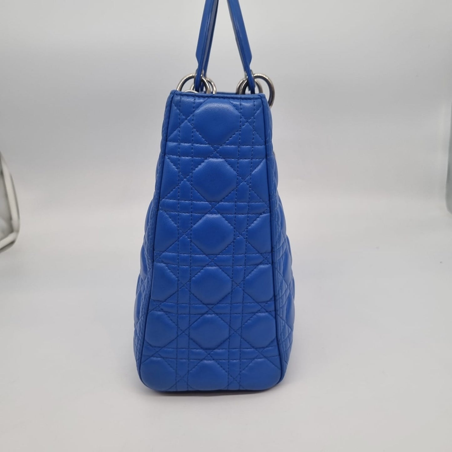 Dior Lady Dior Large Blue SHW 2013 Size 33x11x25