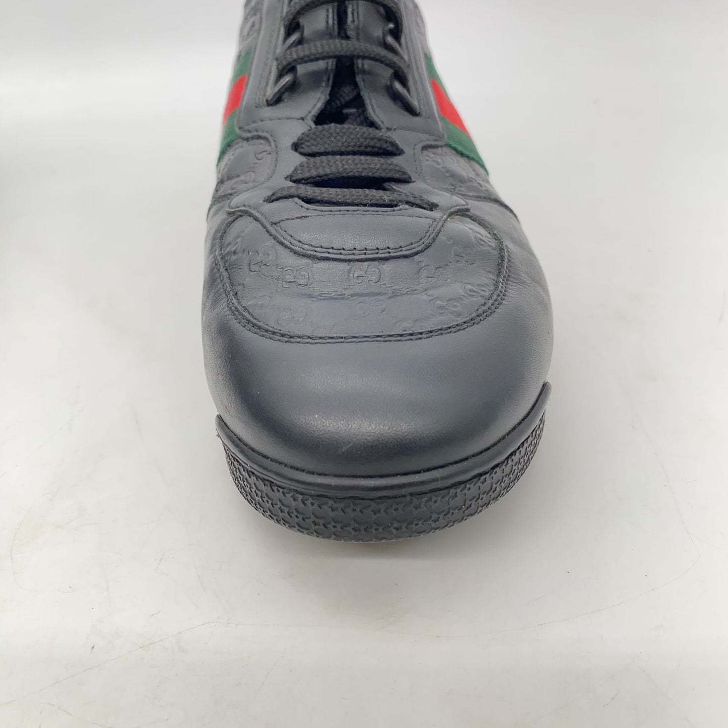 Gucci Lace Up Sneakers Web Black Size 7G/27