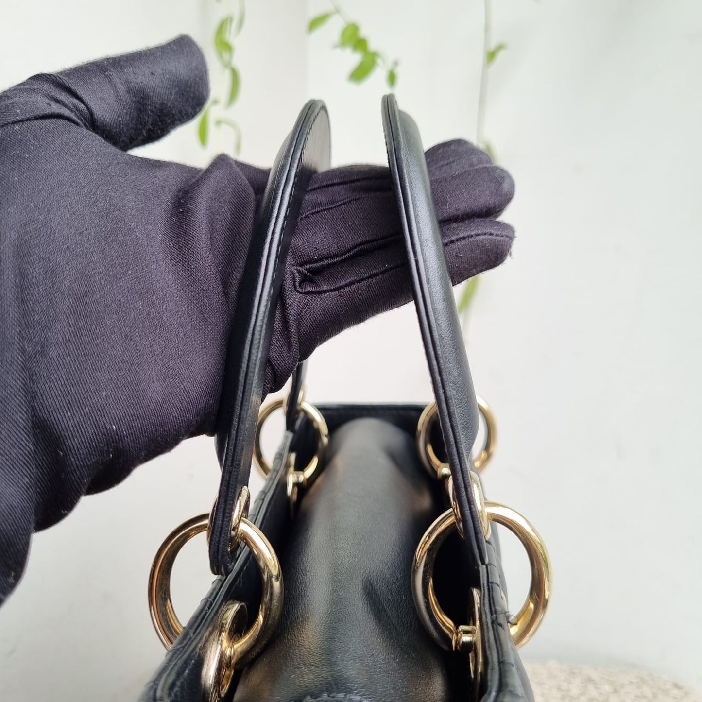 Dior Lady Dior Medium Black LGHW 2020 Size 24x10x21