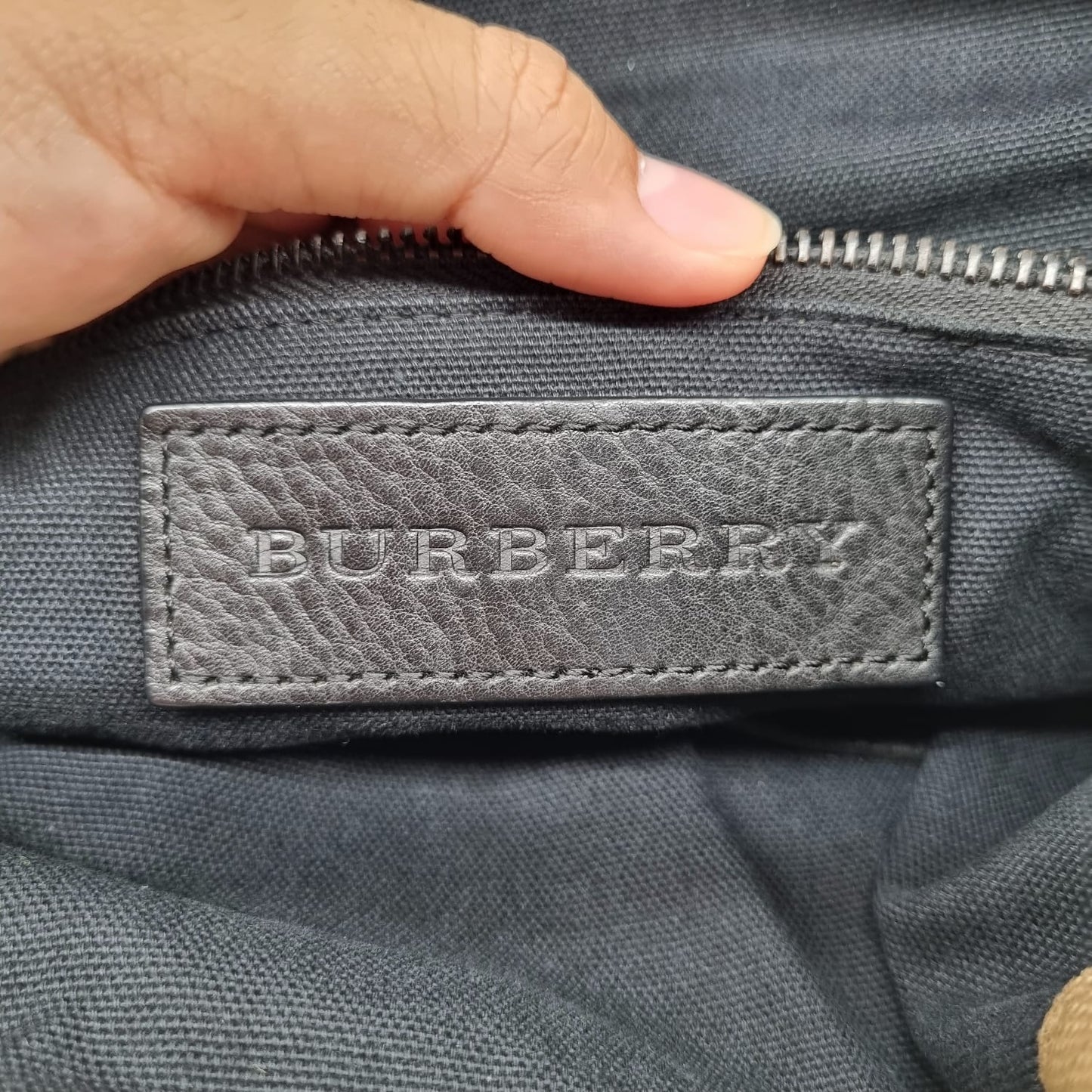 Burberry Backpack Canvas Brown Size 38x14x36