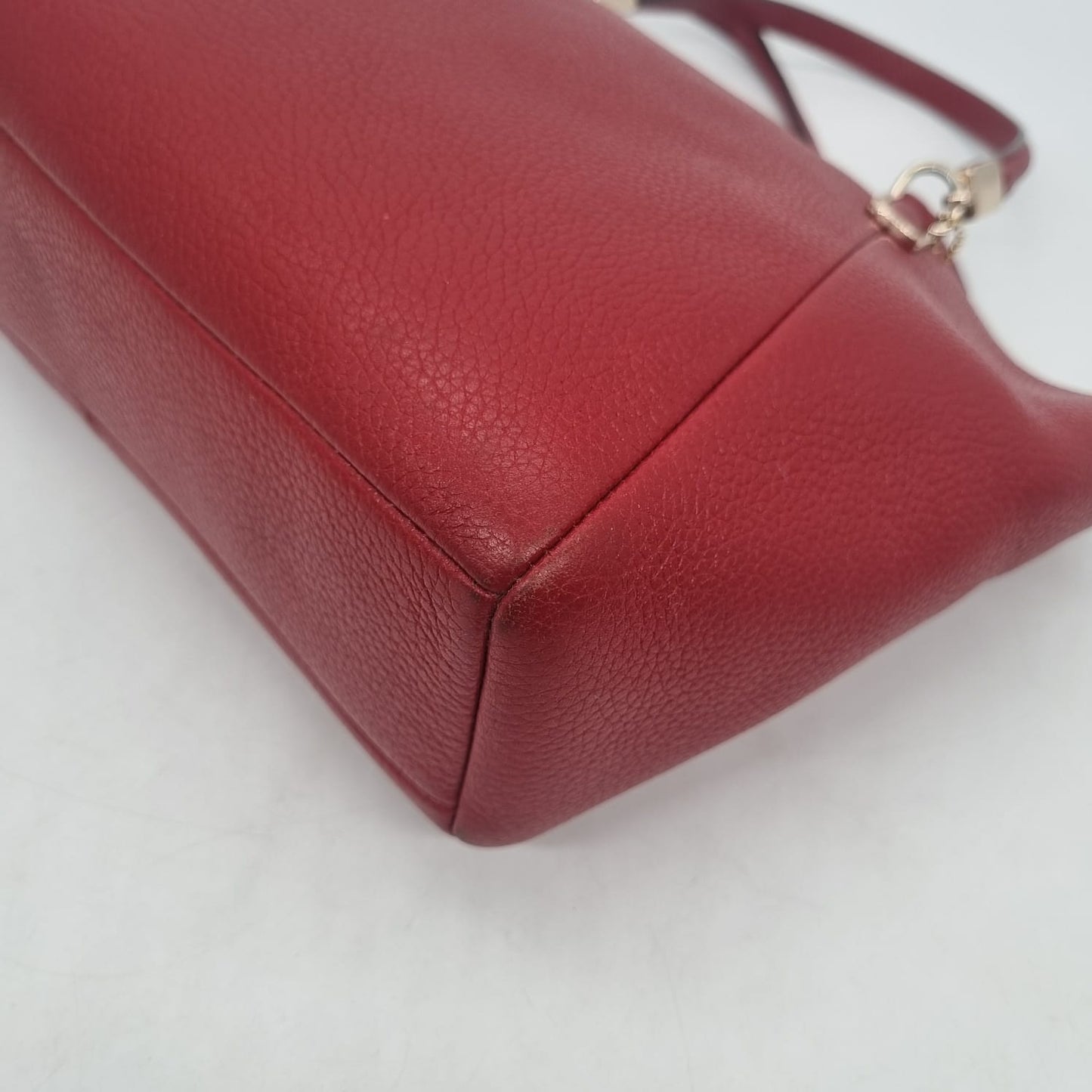 Coach Kelsey Pebble Leather Red 2in1 Size 27x8x20