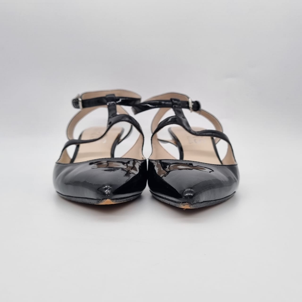 Michael Kors Heels Patent Black Size 6M/24 Dari Ujung