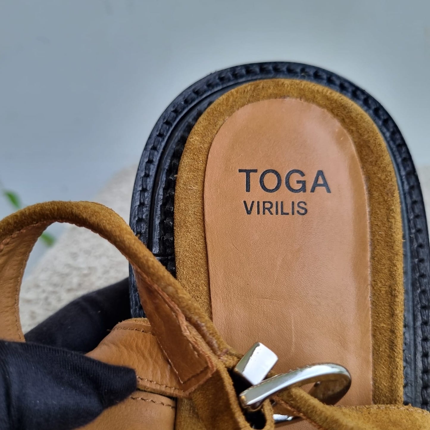 Toga Virilis Slingback Suade Brown Size 40/28