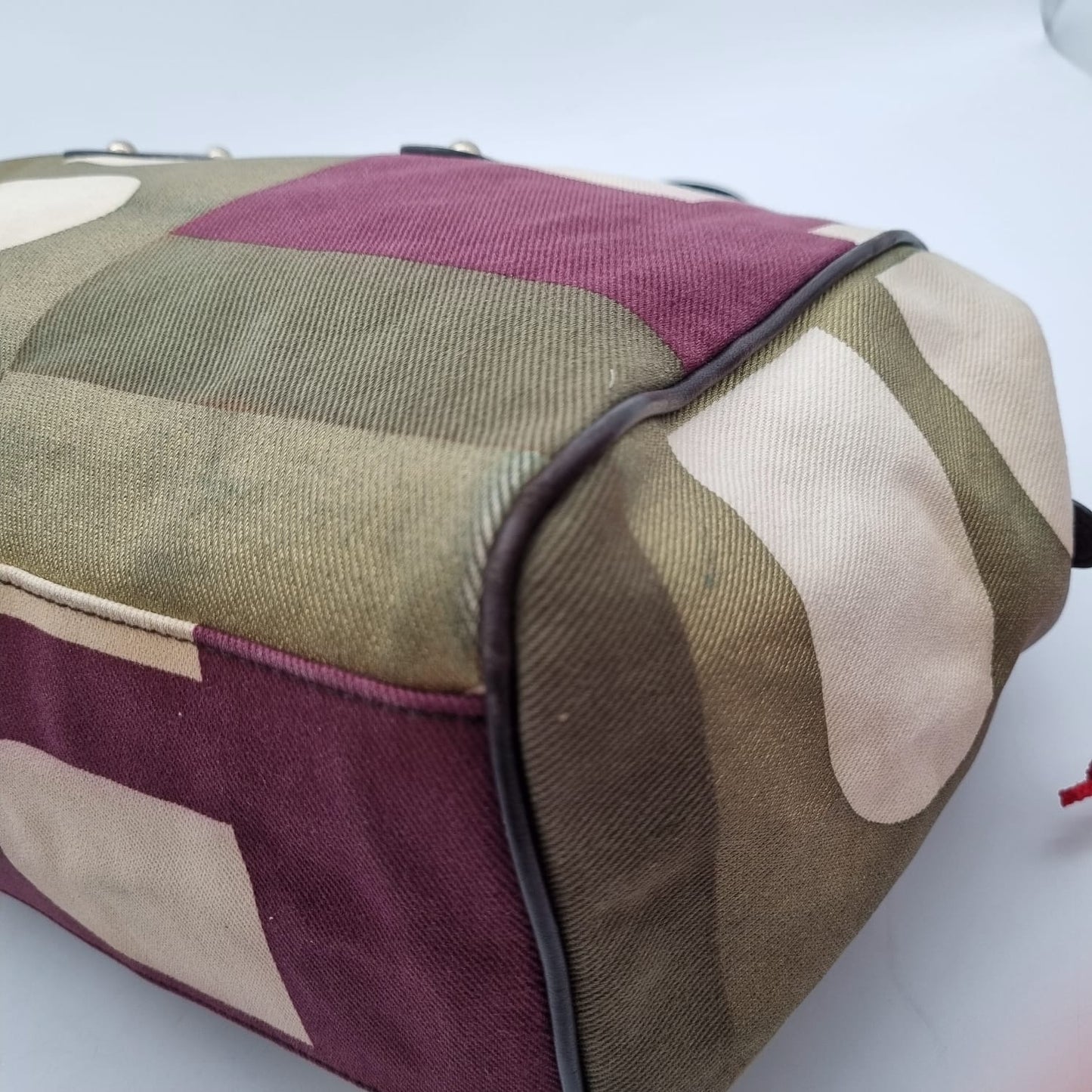 Bally Canvas Shoulder Bag Multicolor Size 35x11x27
