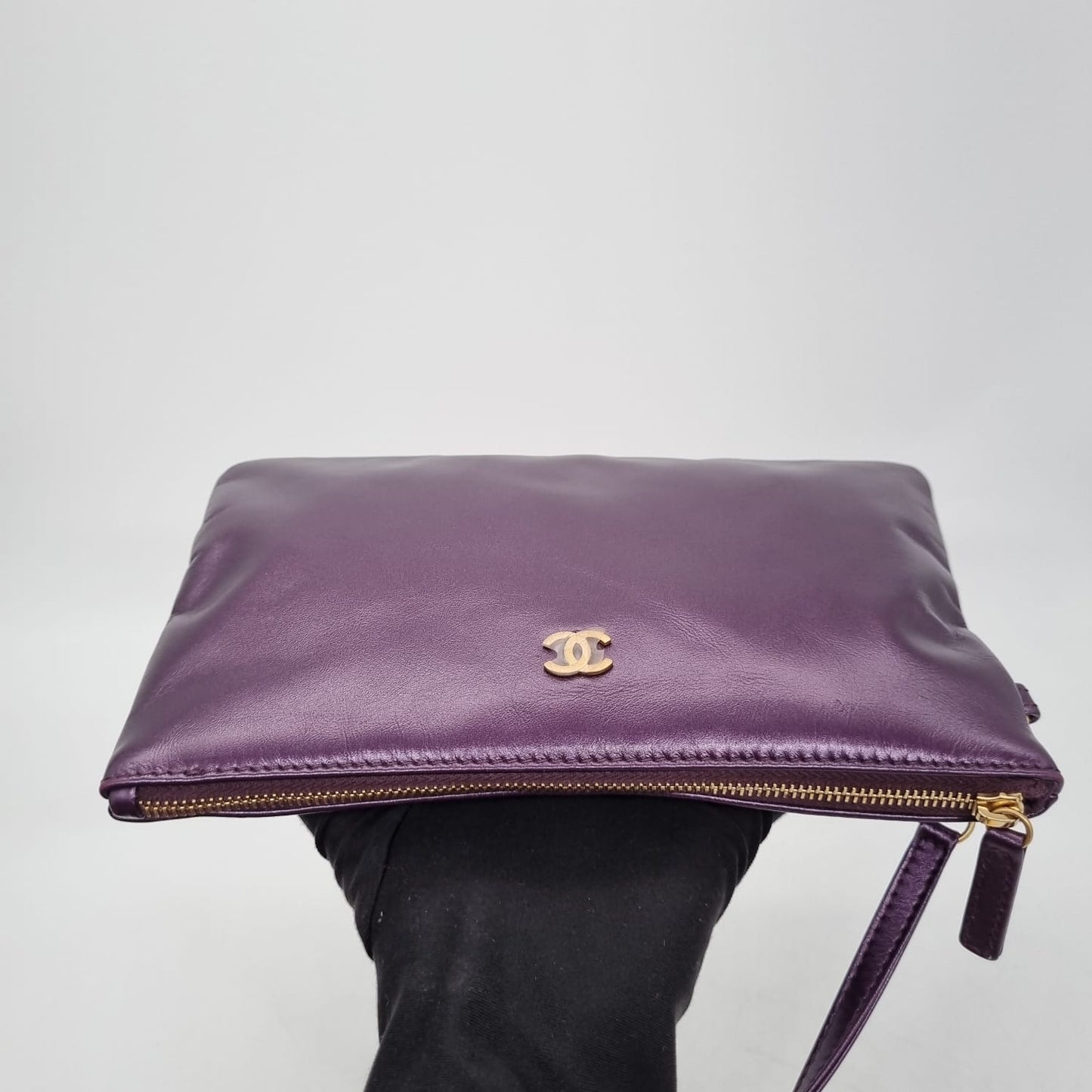 Chanel C22 Small Dark Purple GHW CHIP Size 29x7x32