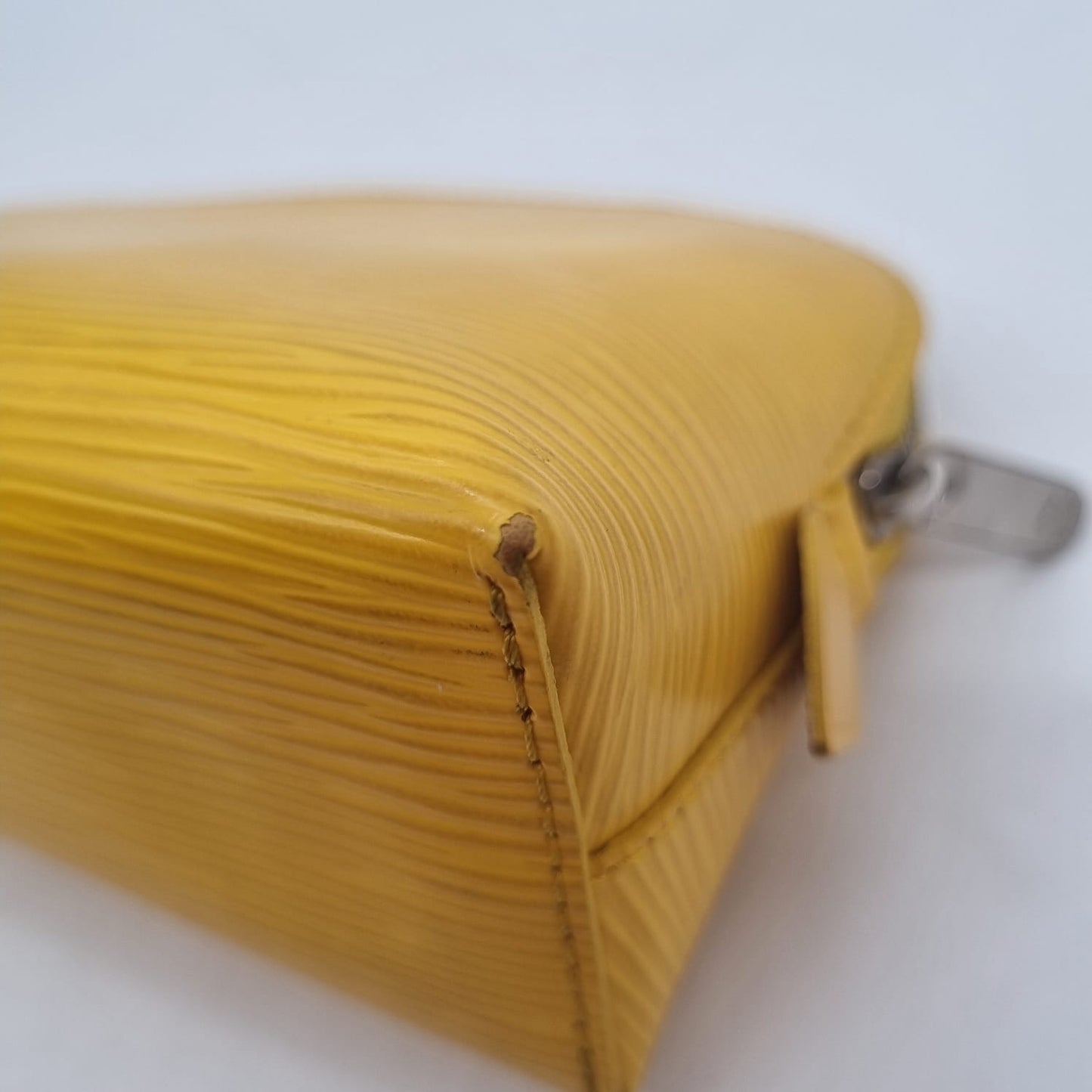 Louis Vuitton Cosmetic Pouch Epi Leather Yellow 2012 Size 17x6x11