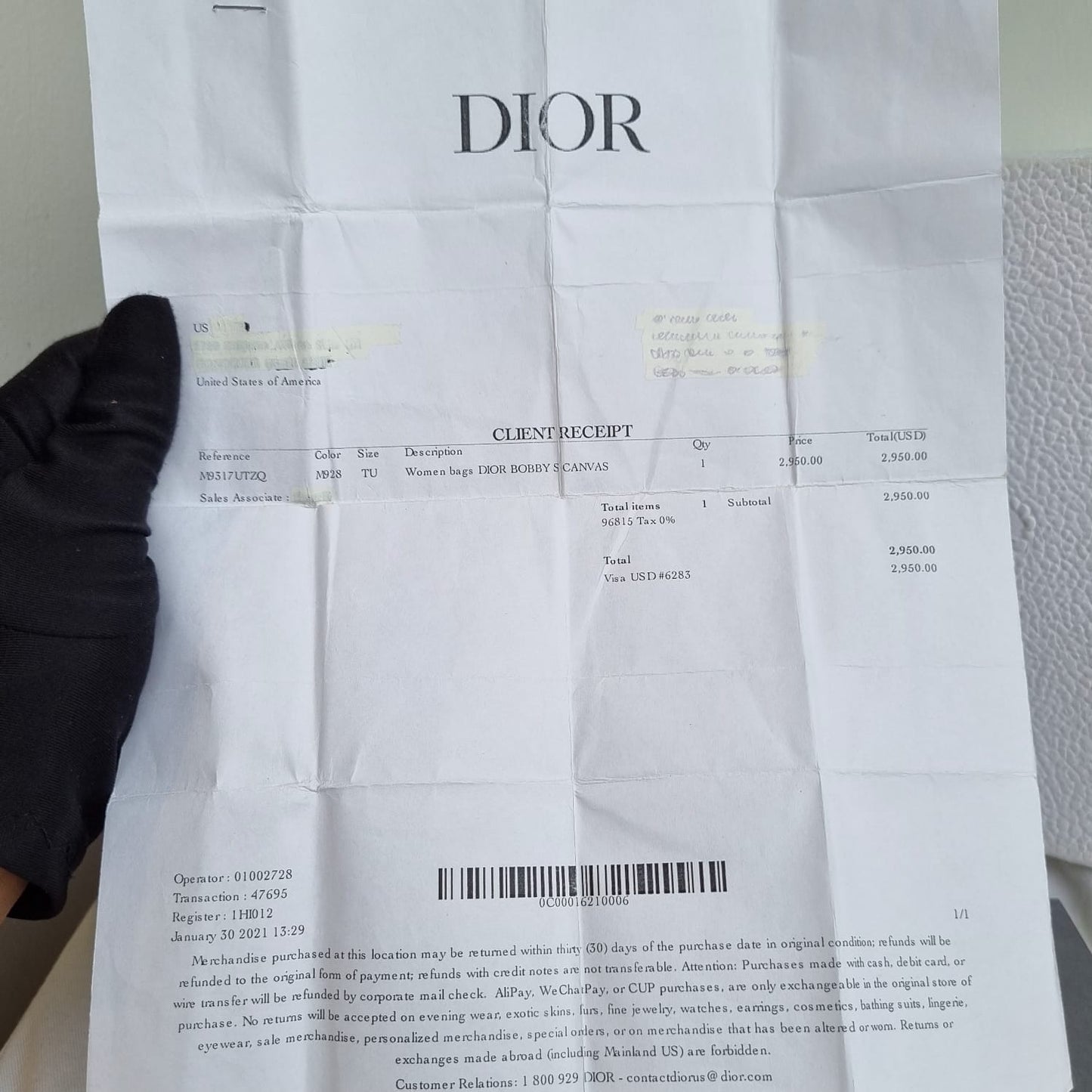 Dior Bobby Oblique Navy Blue 2021 Size 17x6x15