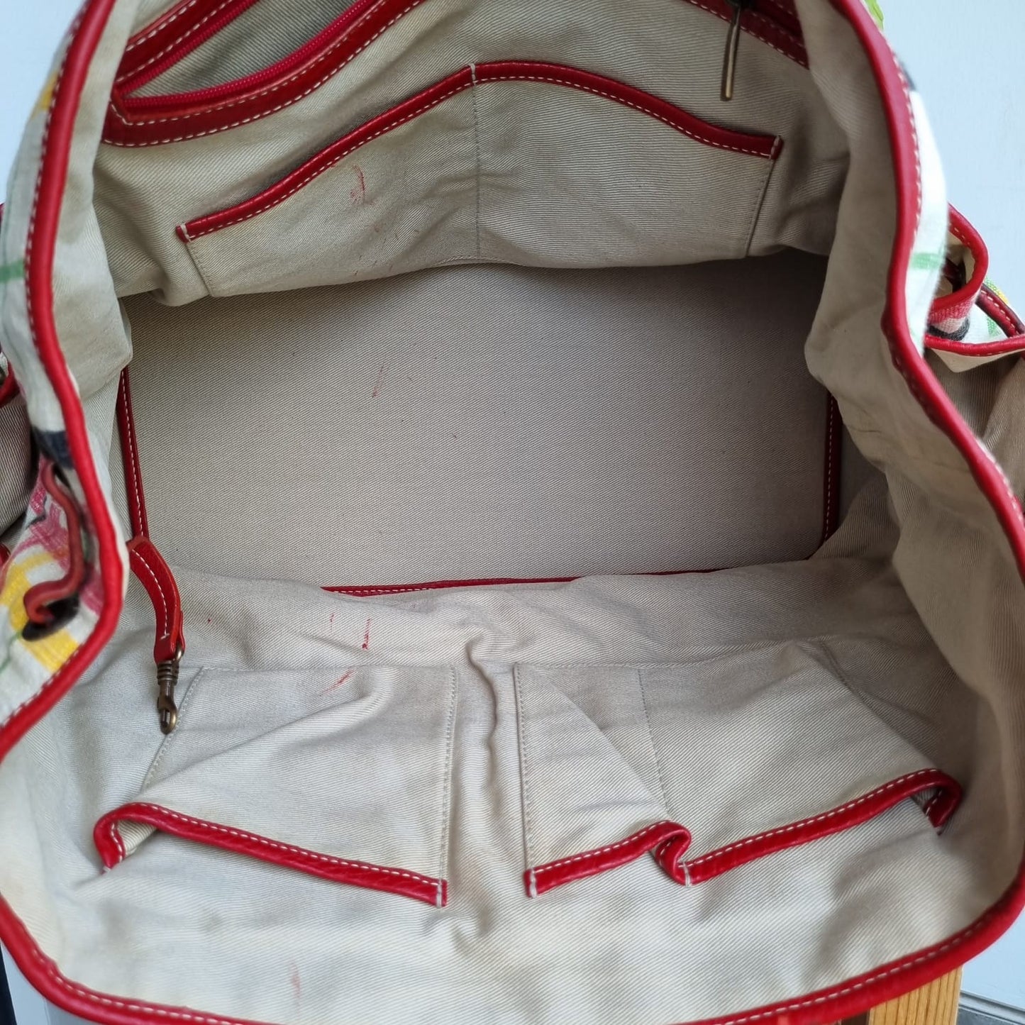Burberry Canvas Nova Check Large Tote Multicolor Size 34x20x30