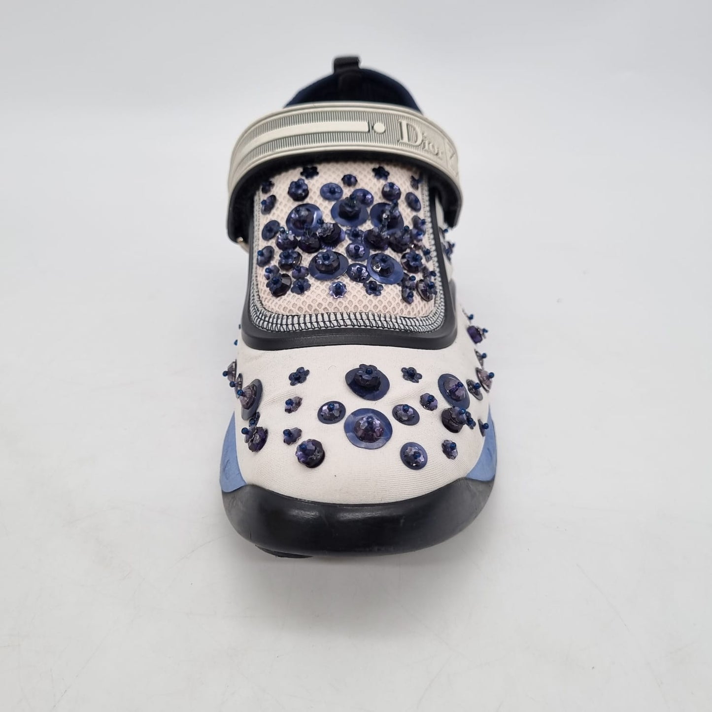 Dior Fusion Sneakers White Blue Sequin Size 37/24