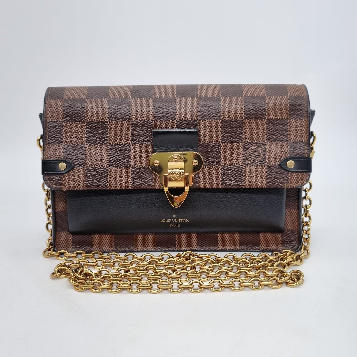 Louis Vuitton Vavin Damier Ebene Chain Wallet 2021 Size 16x4x13
