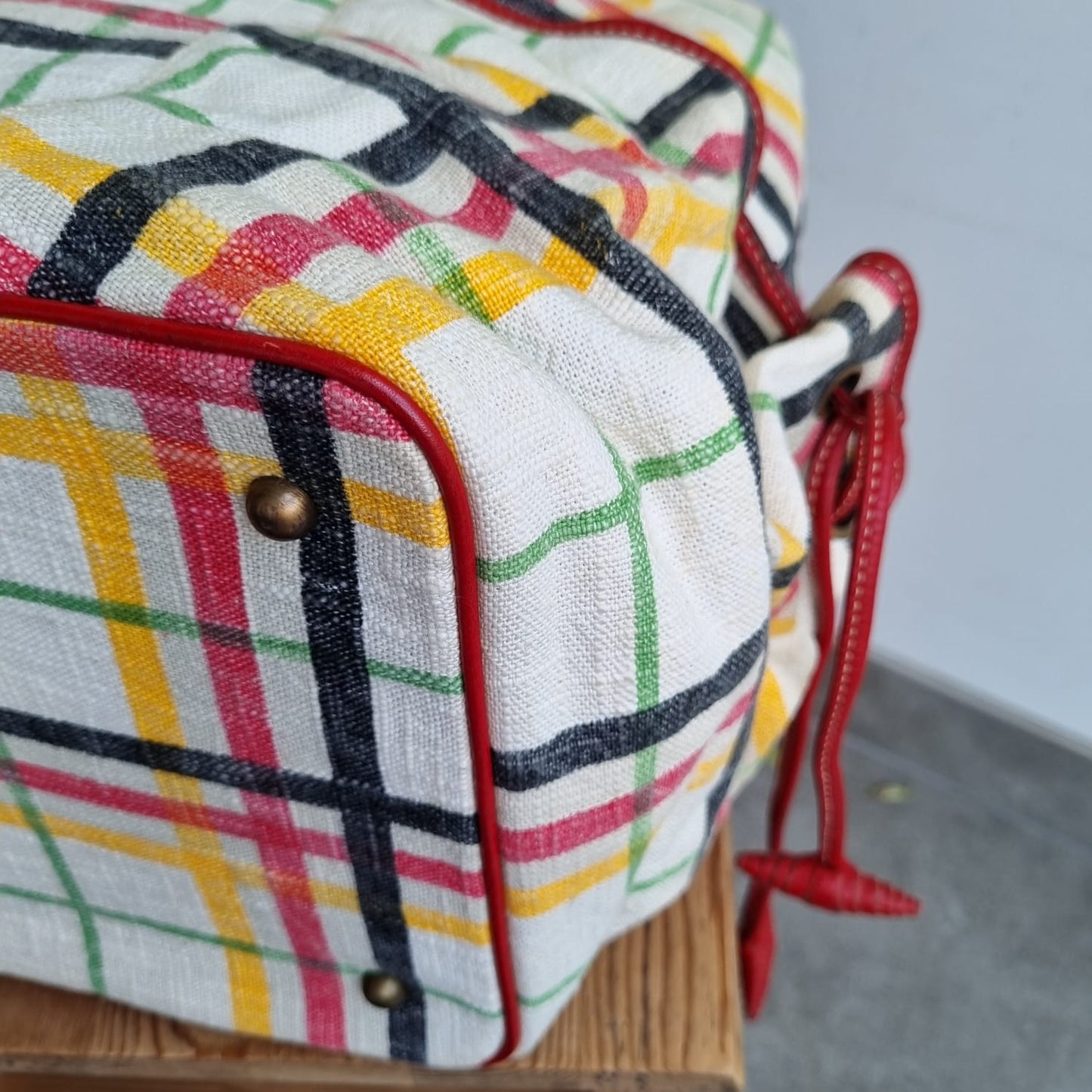 Burberry Canvas Nova Check Large Tote Multicolor Size 34x20x30