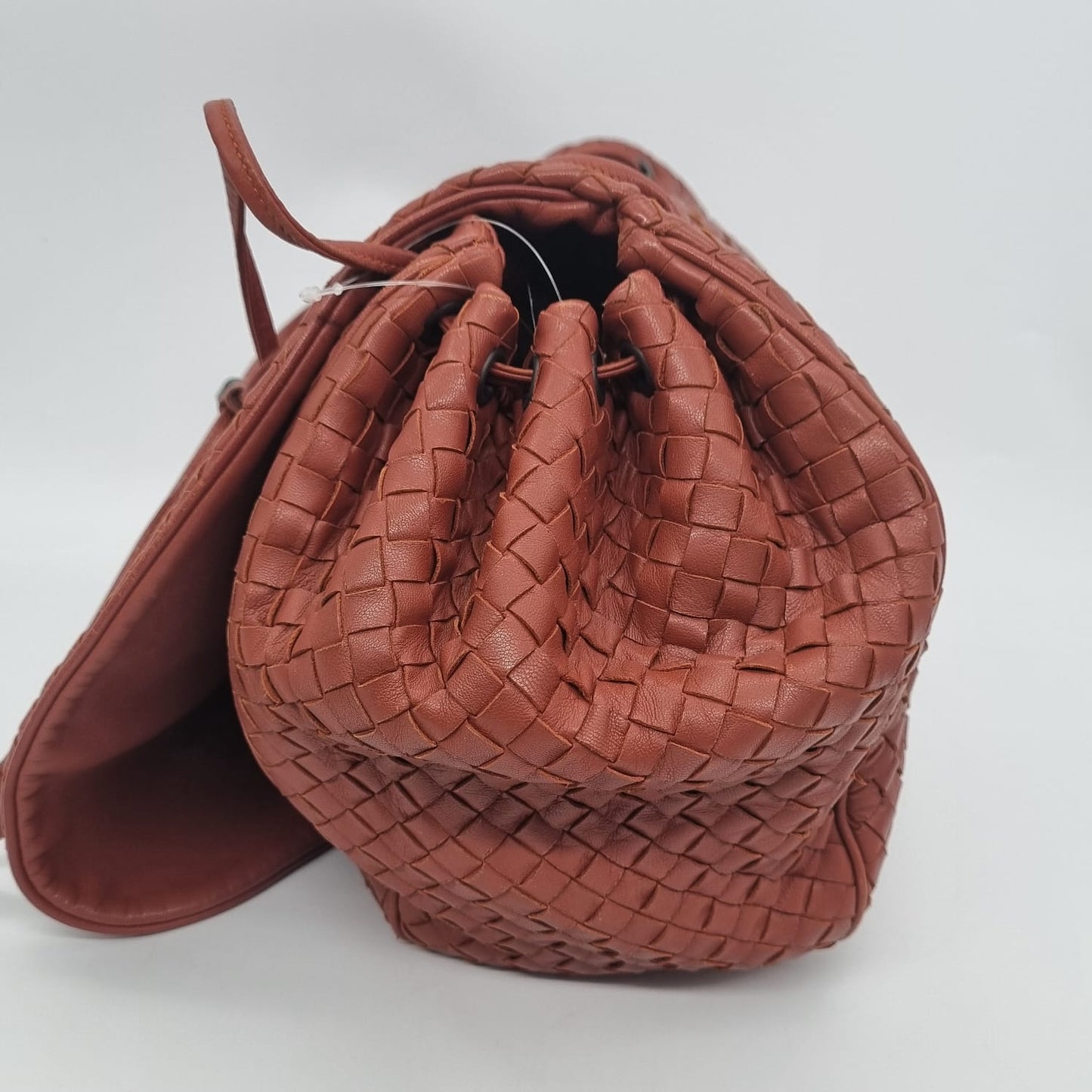 Bottega Venetta Interciatto Flap Bag Sling Bag Brick tahun 2011 size 31x10x32