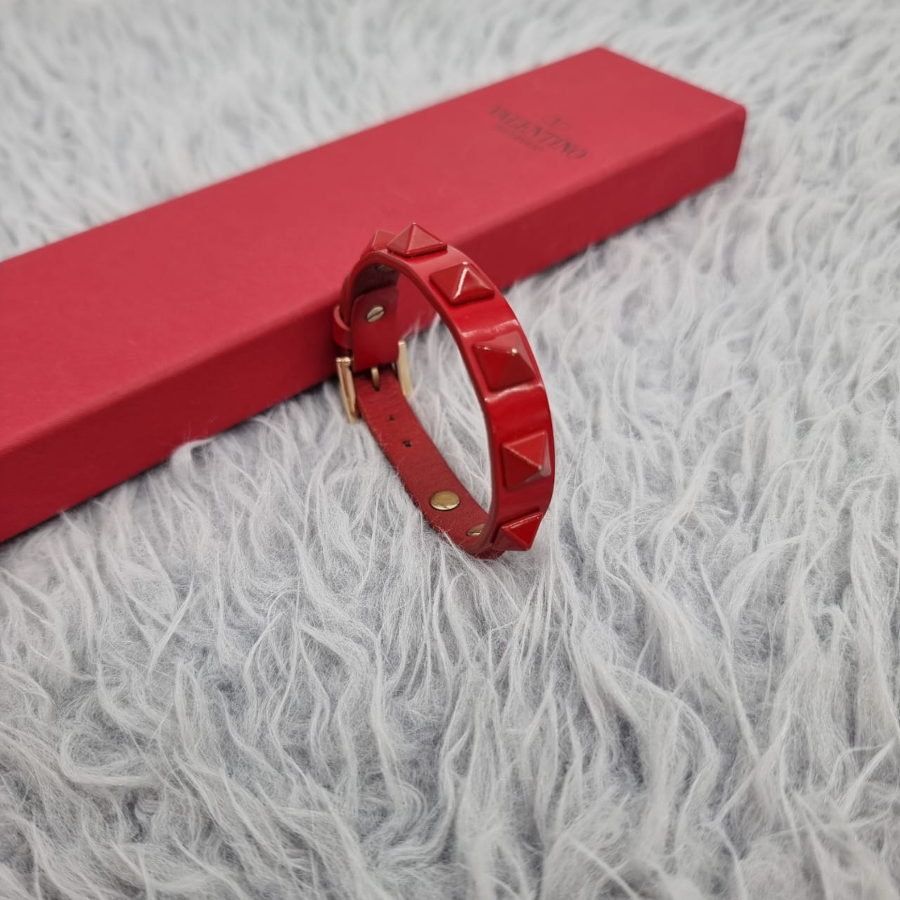 Valentino Bracelet Studed Red