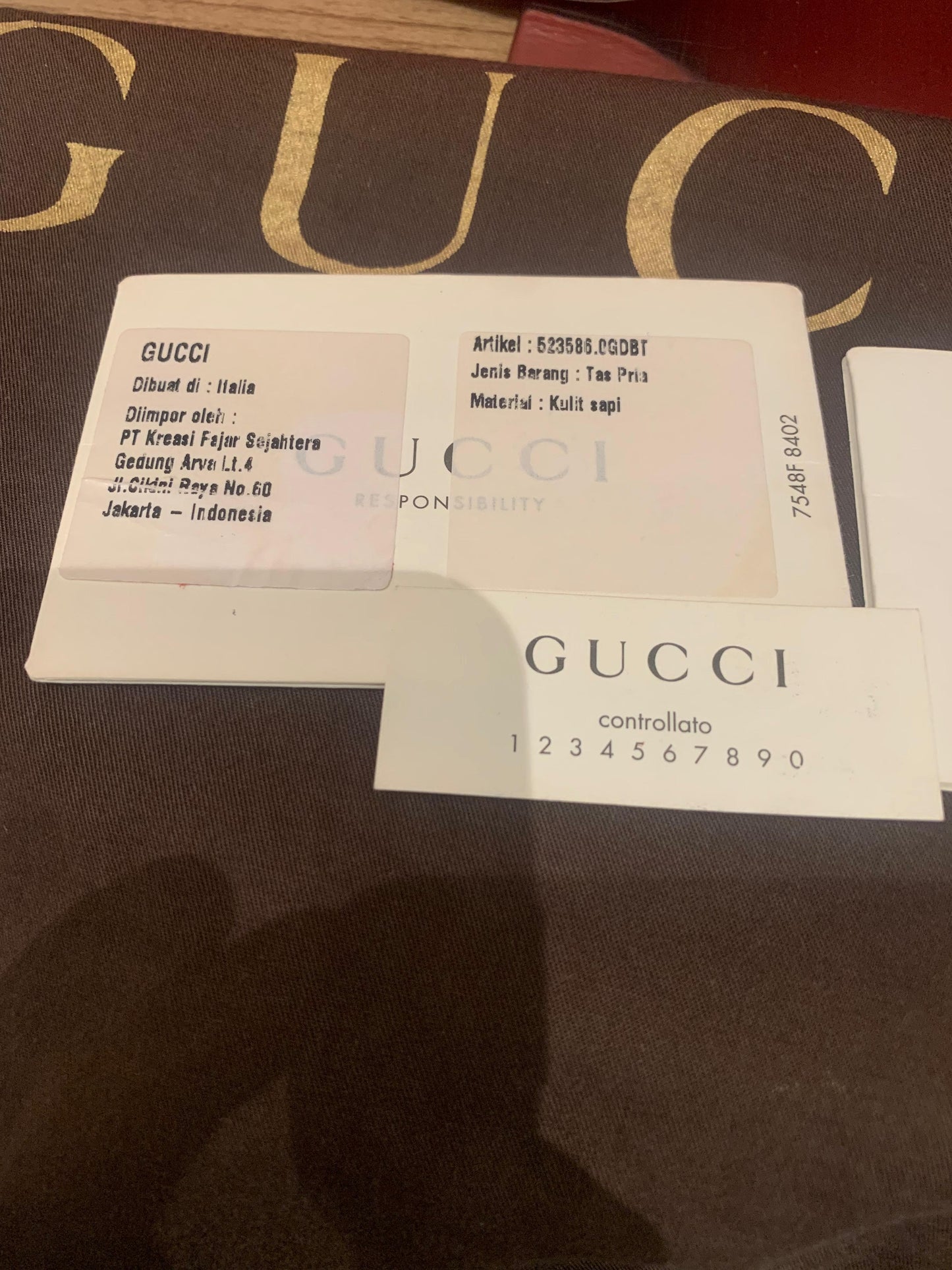Gucci Backpack Leather Red Multicolor Size 30x35