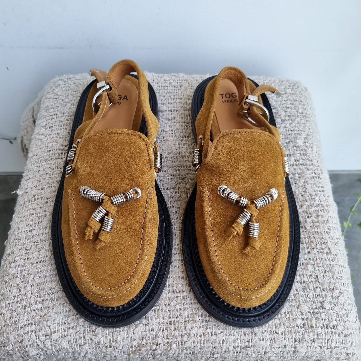 Toga Virilis Slingback Suade Brown Size 40/28