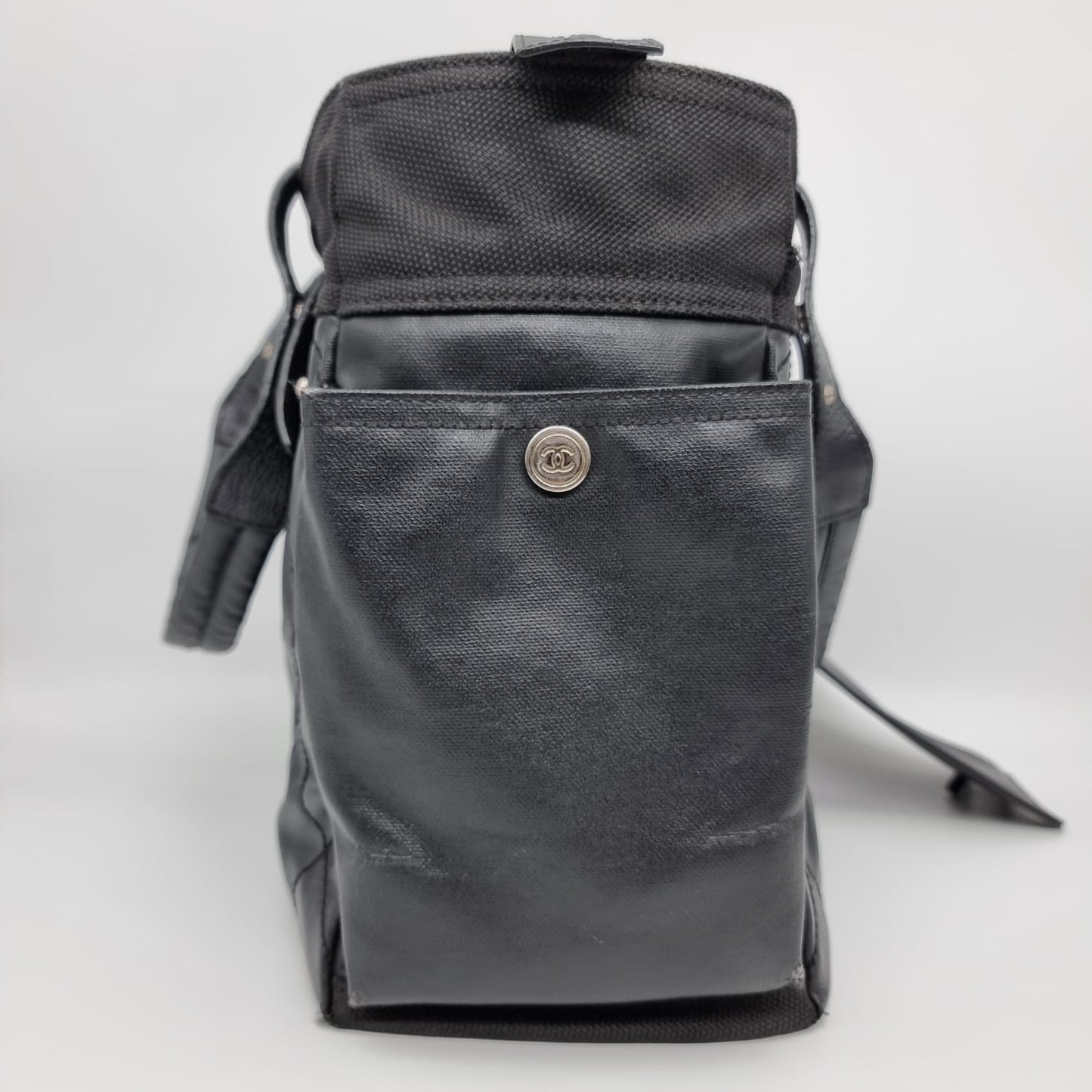 Chanel Biarritz Medium Tota Bag Black #13 Size 38x15x28