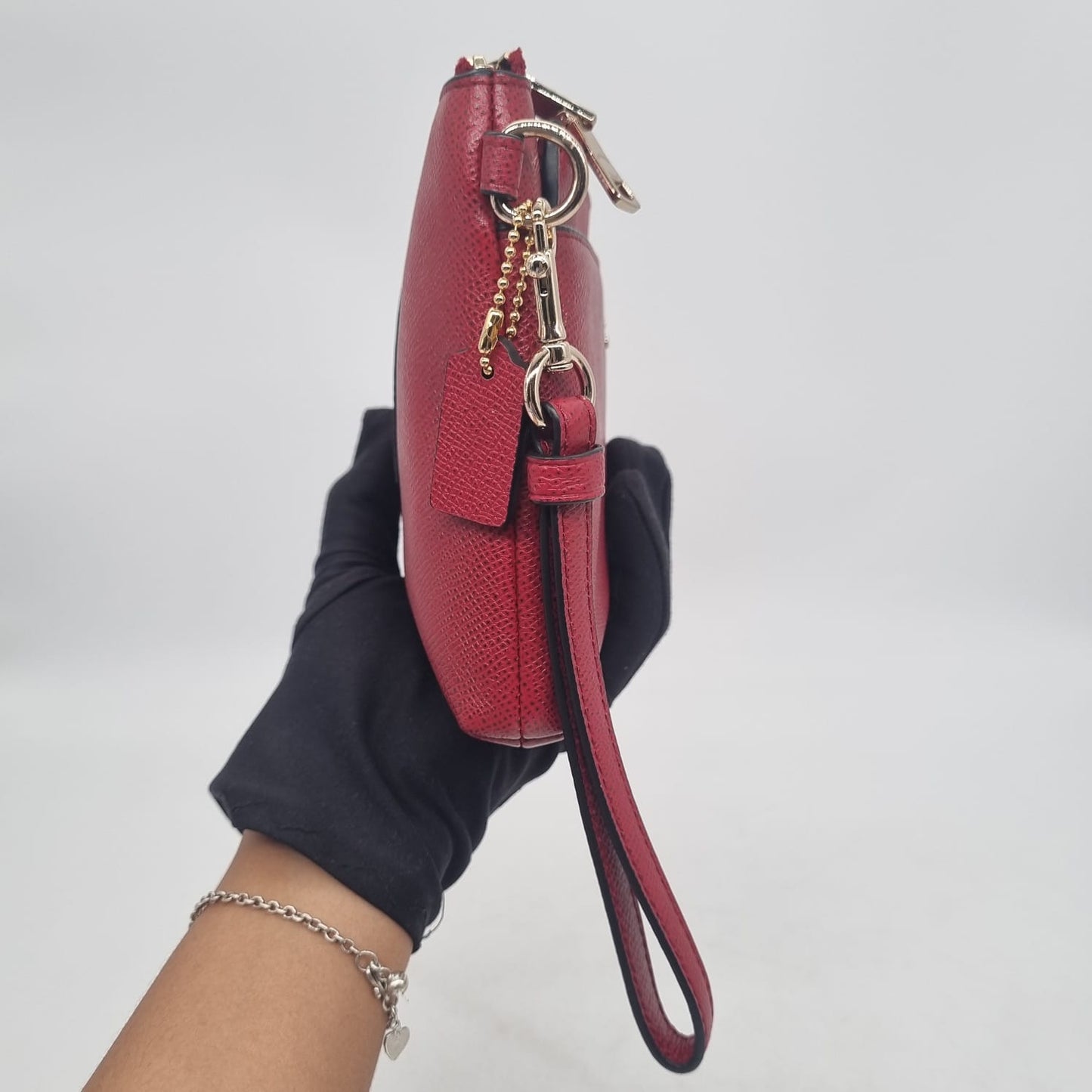 Coach Kelsey Pebble Leather Red 2in1 Size 27x8x20