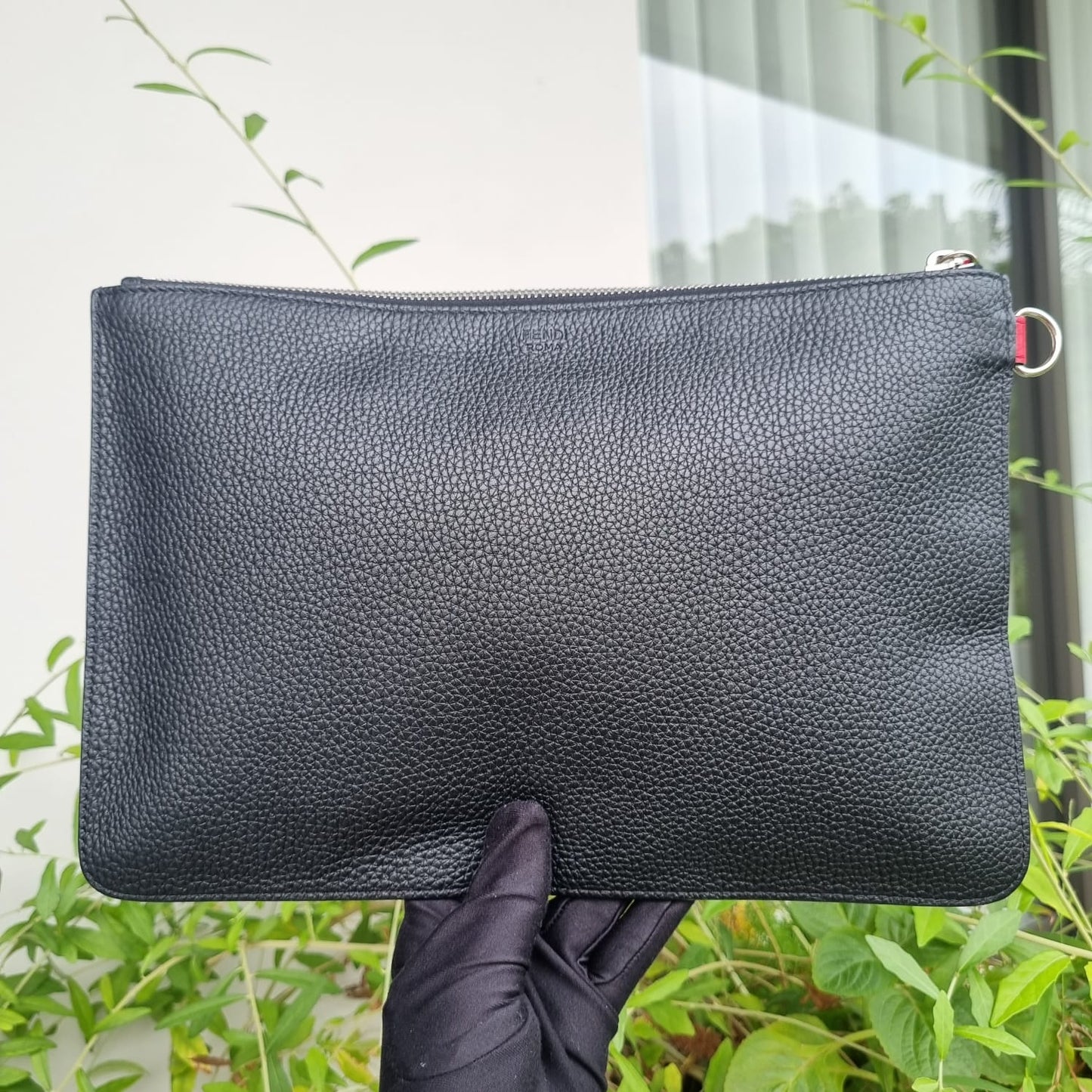 Fendi Jokarl Clutch Leaher Black 2019 Size 30x20