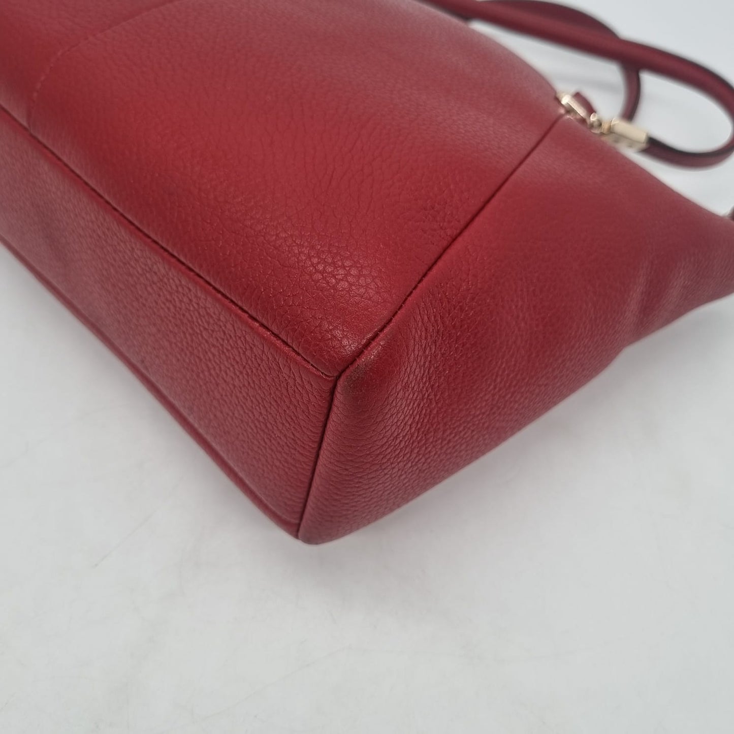 Coach Kelsey Pebble Leather Red 2in1 Size 27x8x20