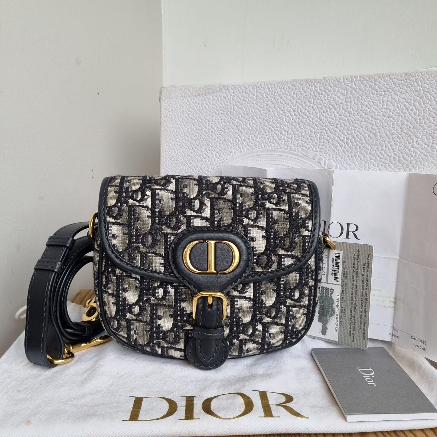 Dior Bobby Oblique Navy Blue 2021 Size 17x6x15