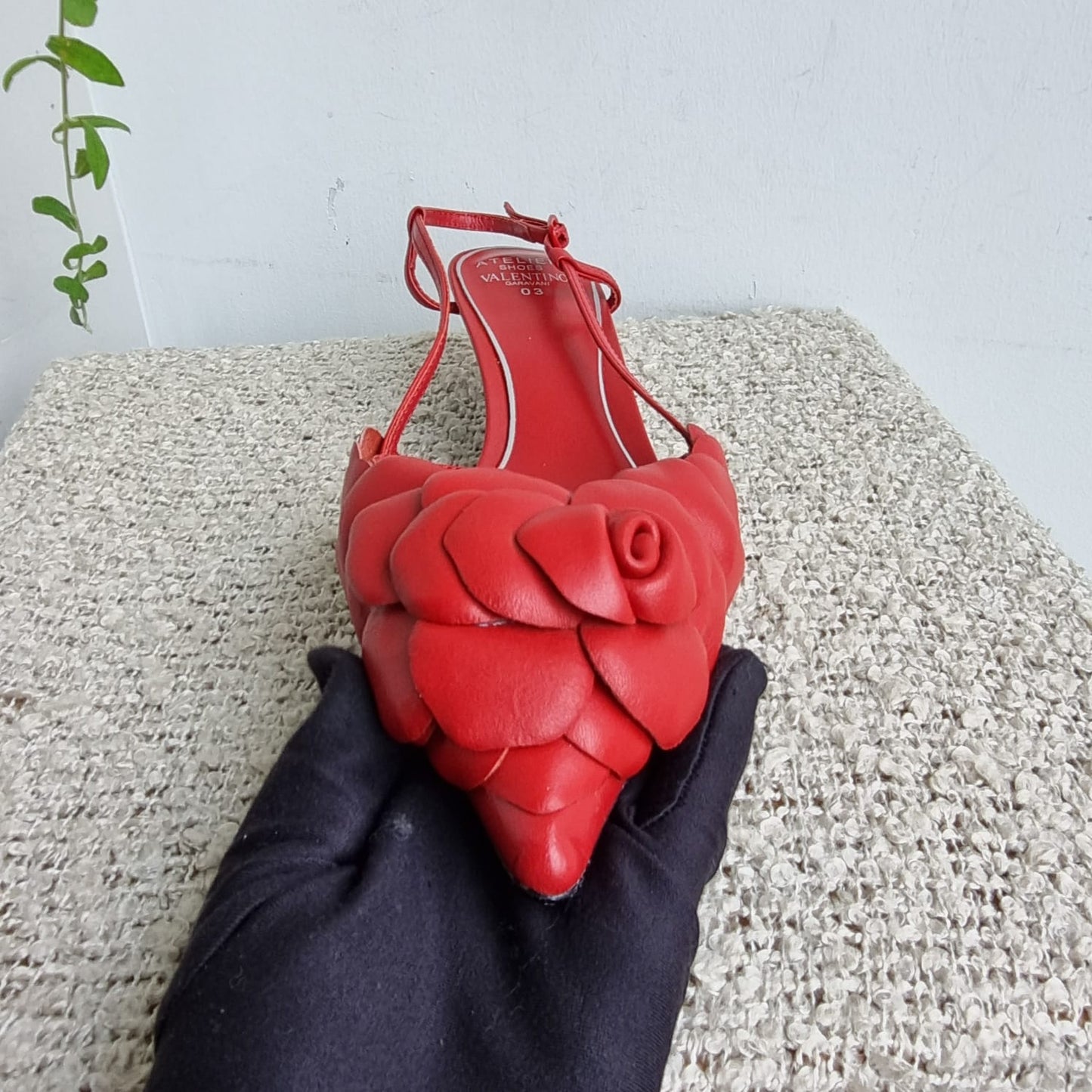 Valentino Garavani Atelier Rose Edition Heels Red Size 40/27 Dari Ujung