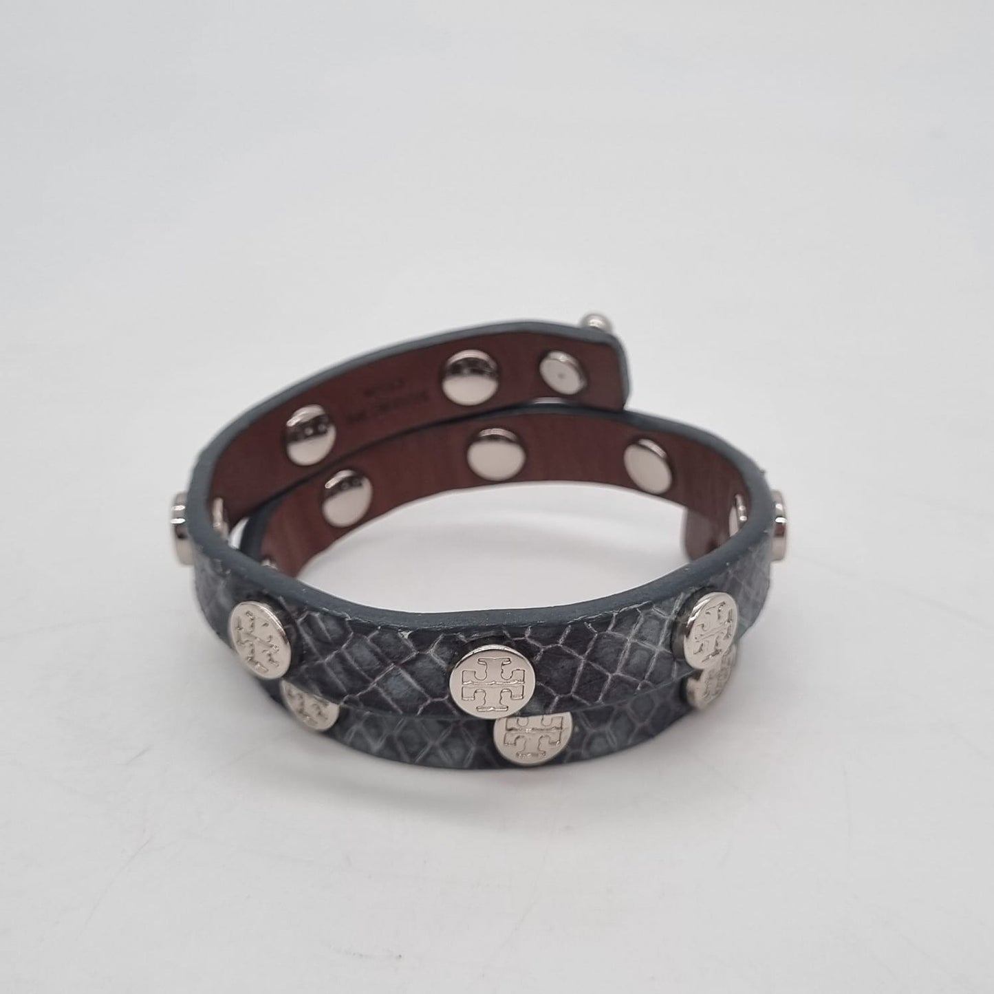 Tory Burch Double Tour Bracelet Snake Skin