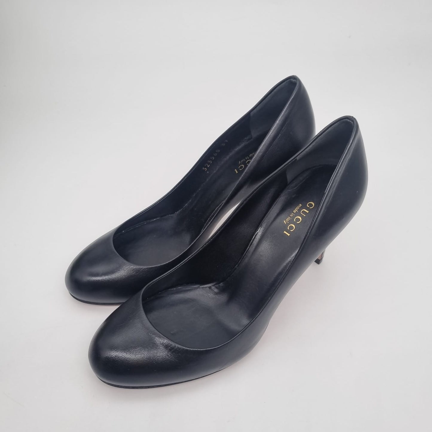 Gucci Heels Leather Black Size 37/24,5